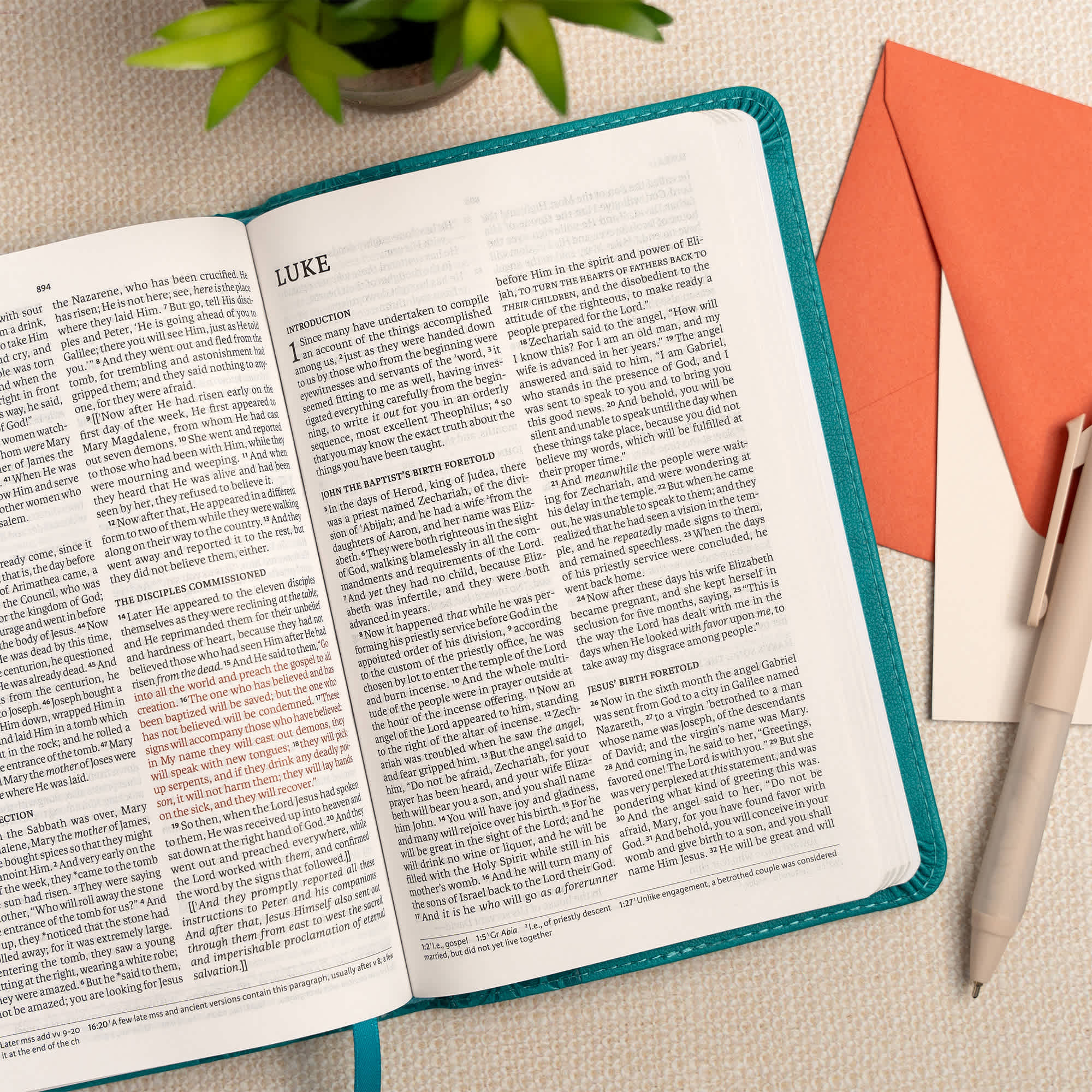 slide 6 of 9 for NASB Personal Size Bible, Teal LeatherTouch