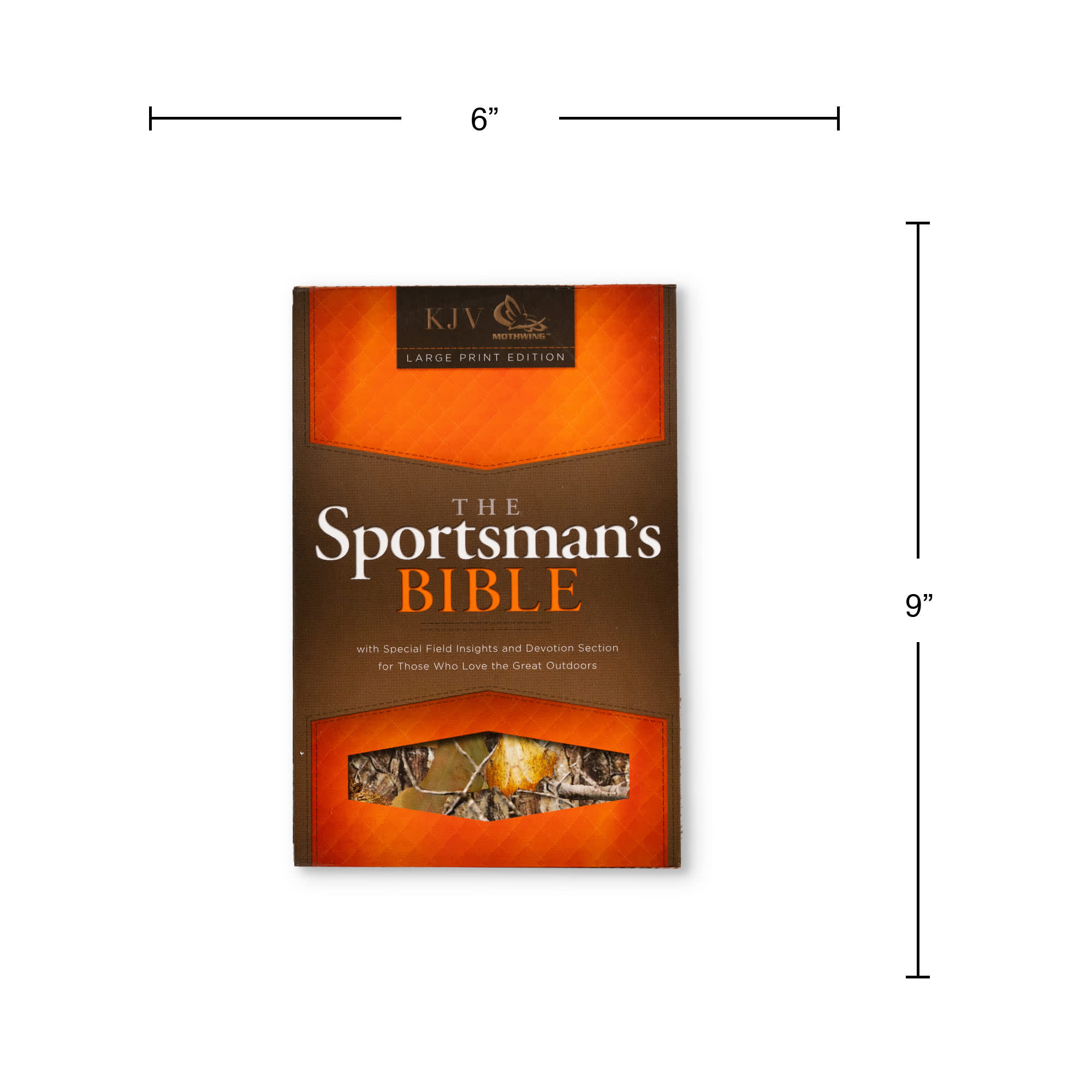 slide 6 of 7 for The KJV Sportsman's Bible: Large Print Personal Size Edition, Mothwing Camouflage LeatherTouch