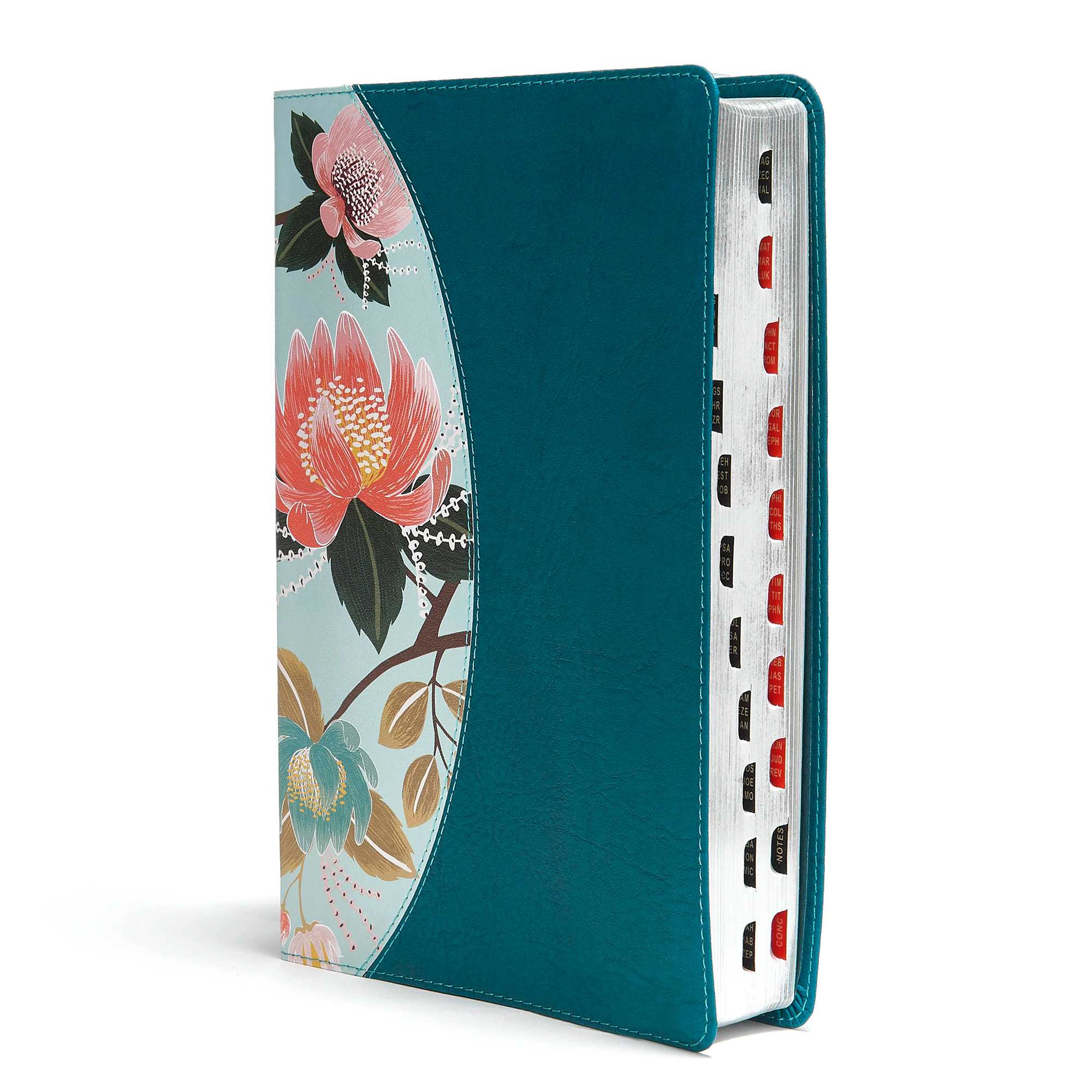 slide 3 of 9 for The CSB Study Bible For Women, Teal Flowers LeatherTouch, Indexed