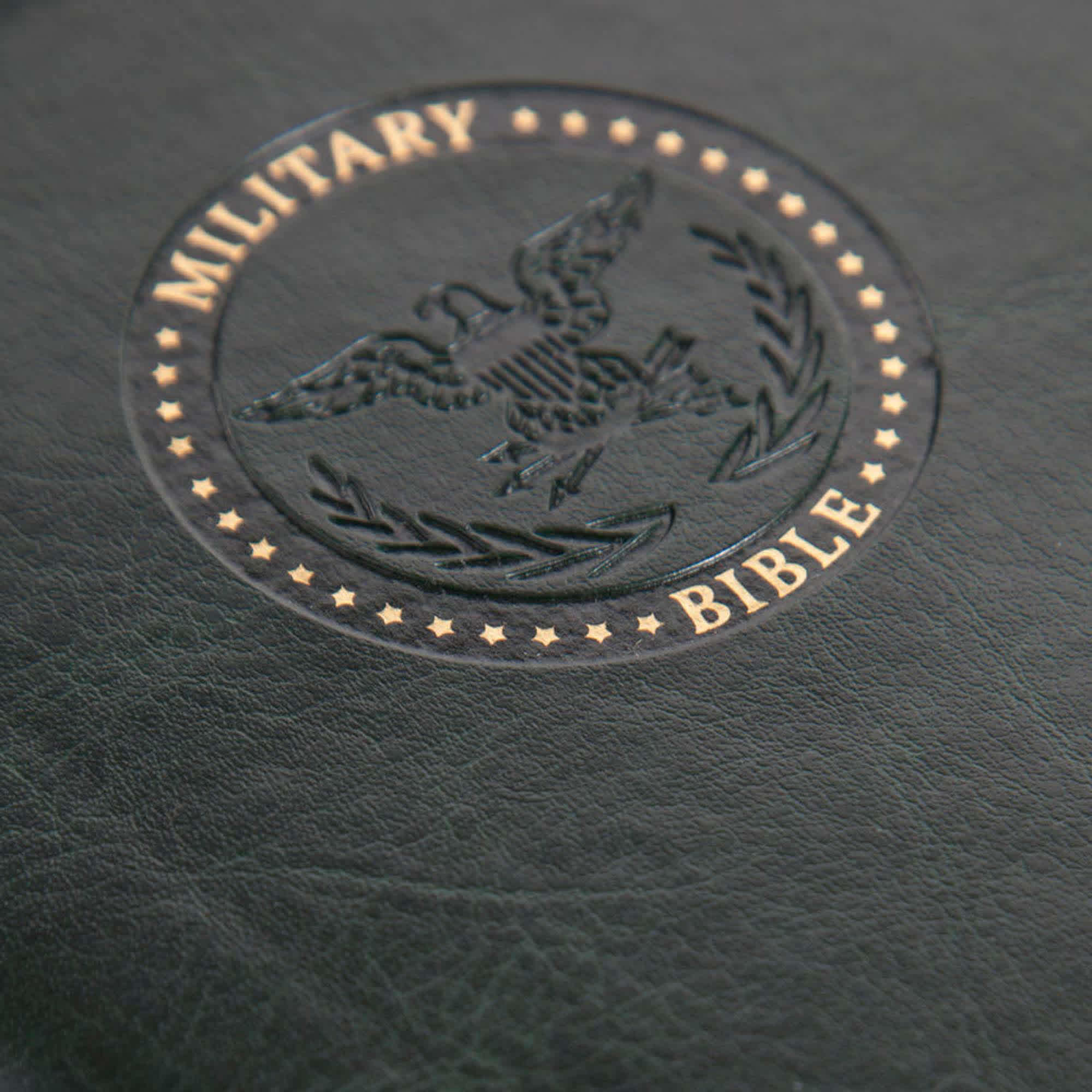slide 7 of 8 for CSB Military Bible, Green LeatherTouch