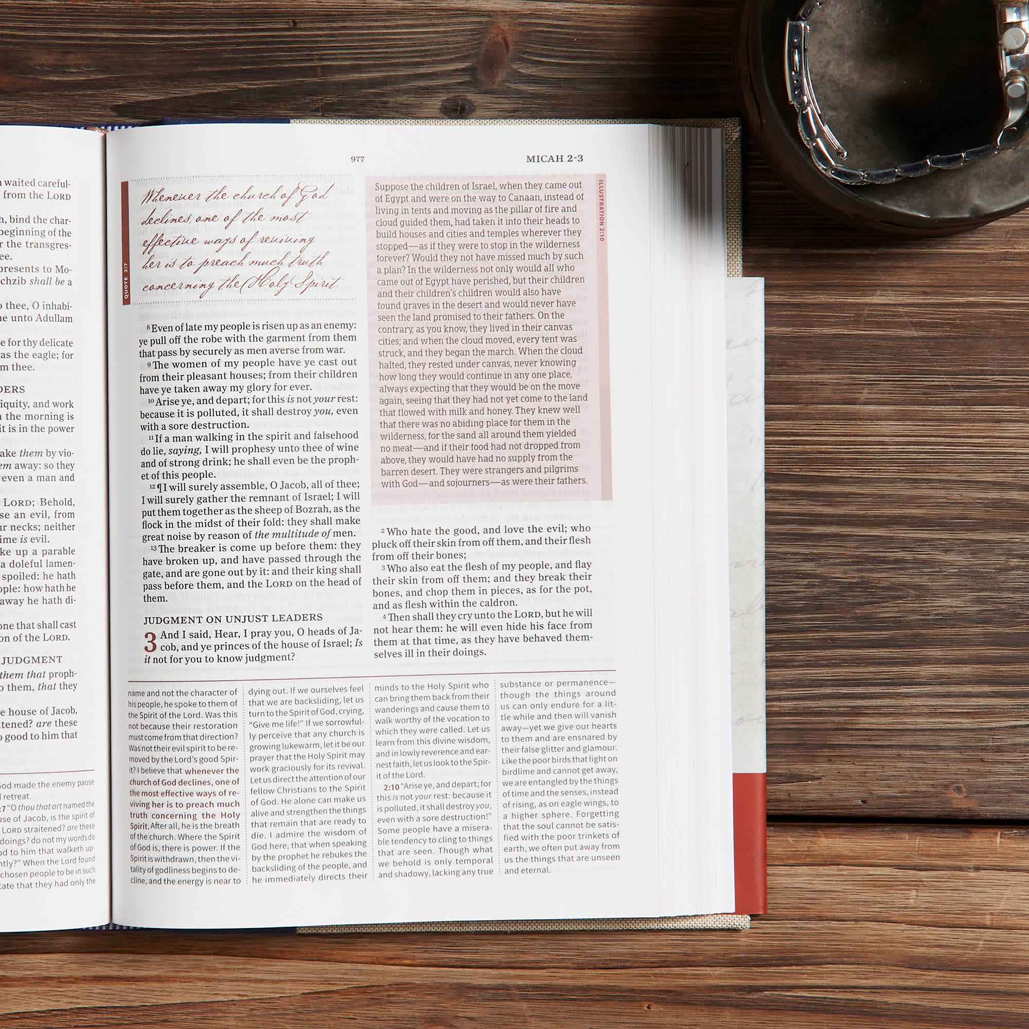 slide 5 of 10 for KJV Spurgeon Study Bible, Navy/Tan Cloth Over Board