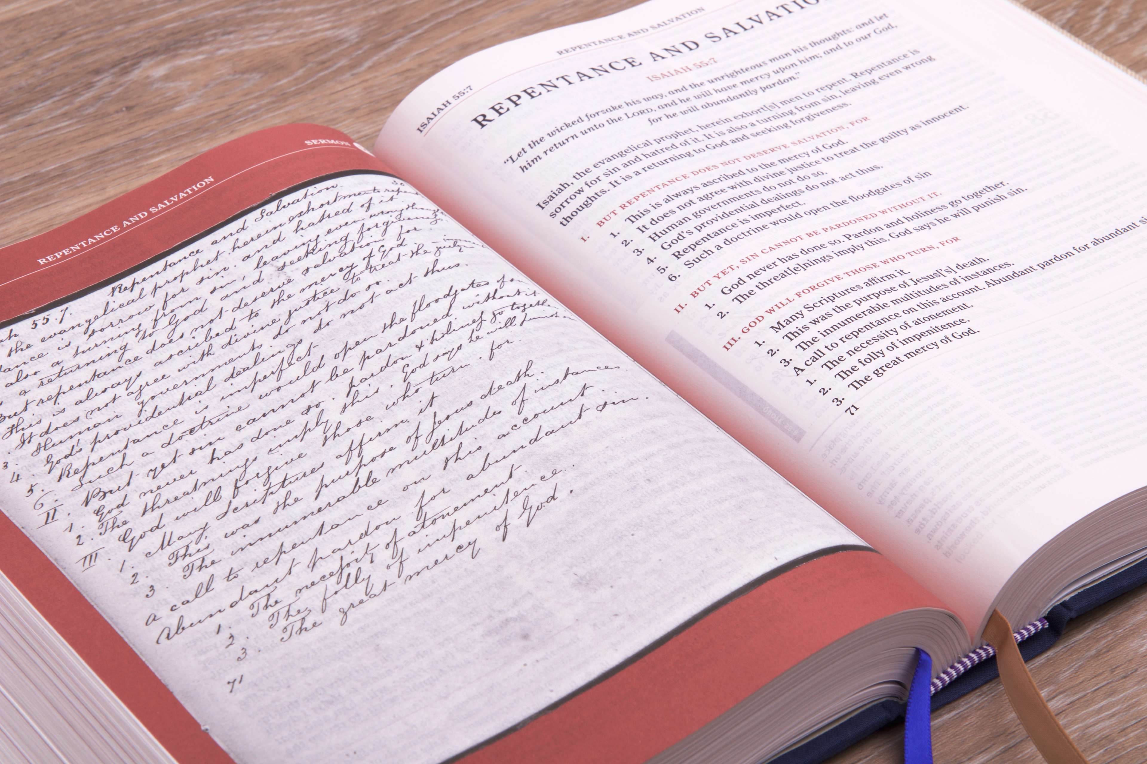 slide 8 of 10 for KJV Spurgeon Study Bible, Navy/Tan Cloth Over Board