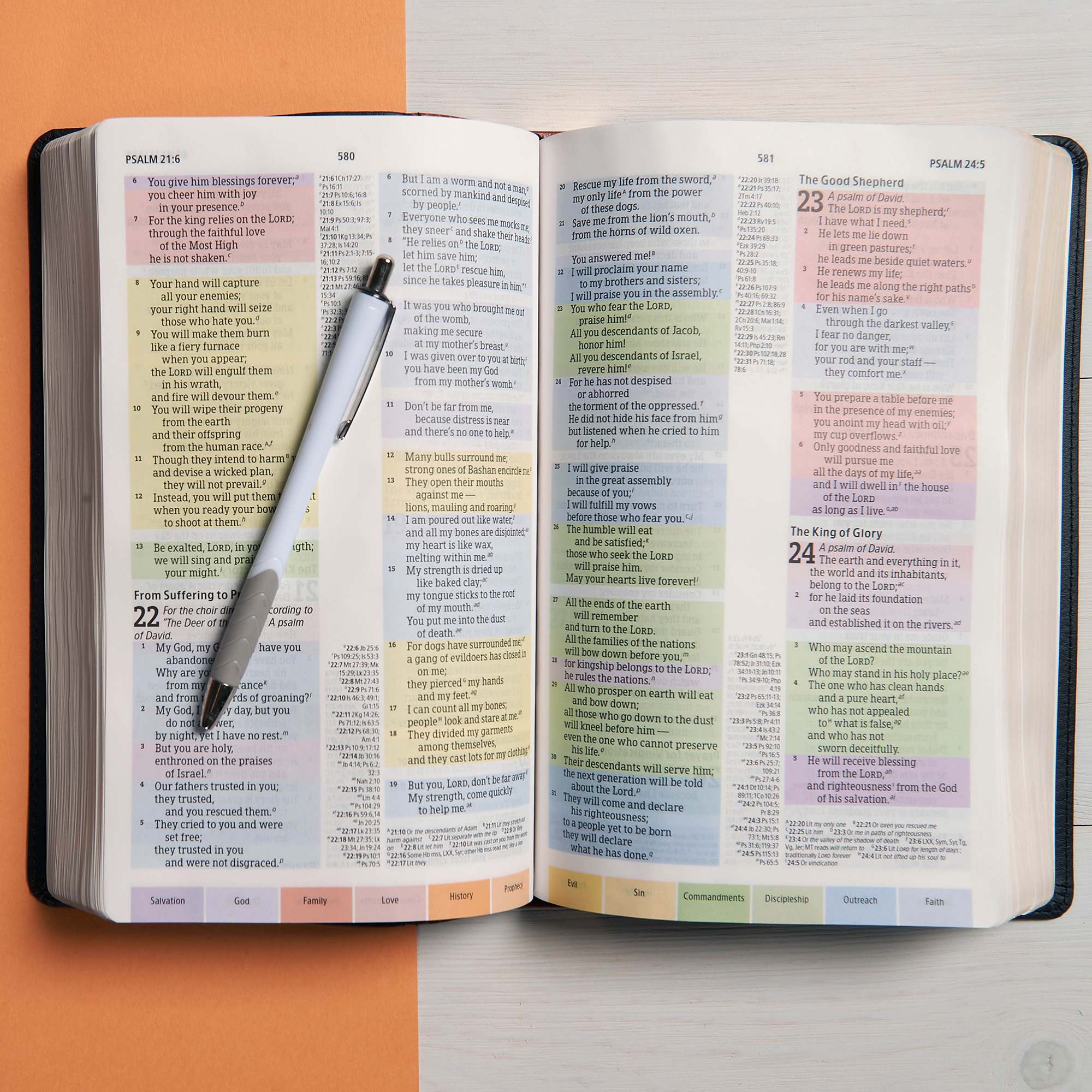 slide 6 of 9 for CSB Rainbow Study Bible, Black/Tan LeatherTouch