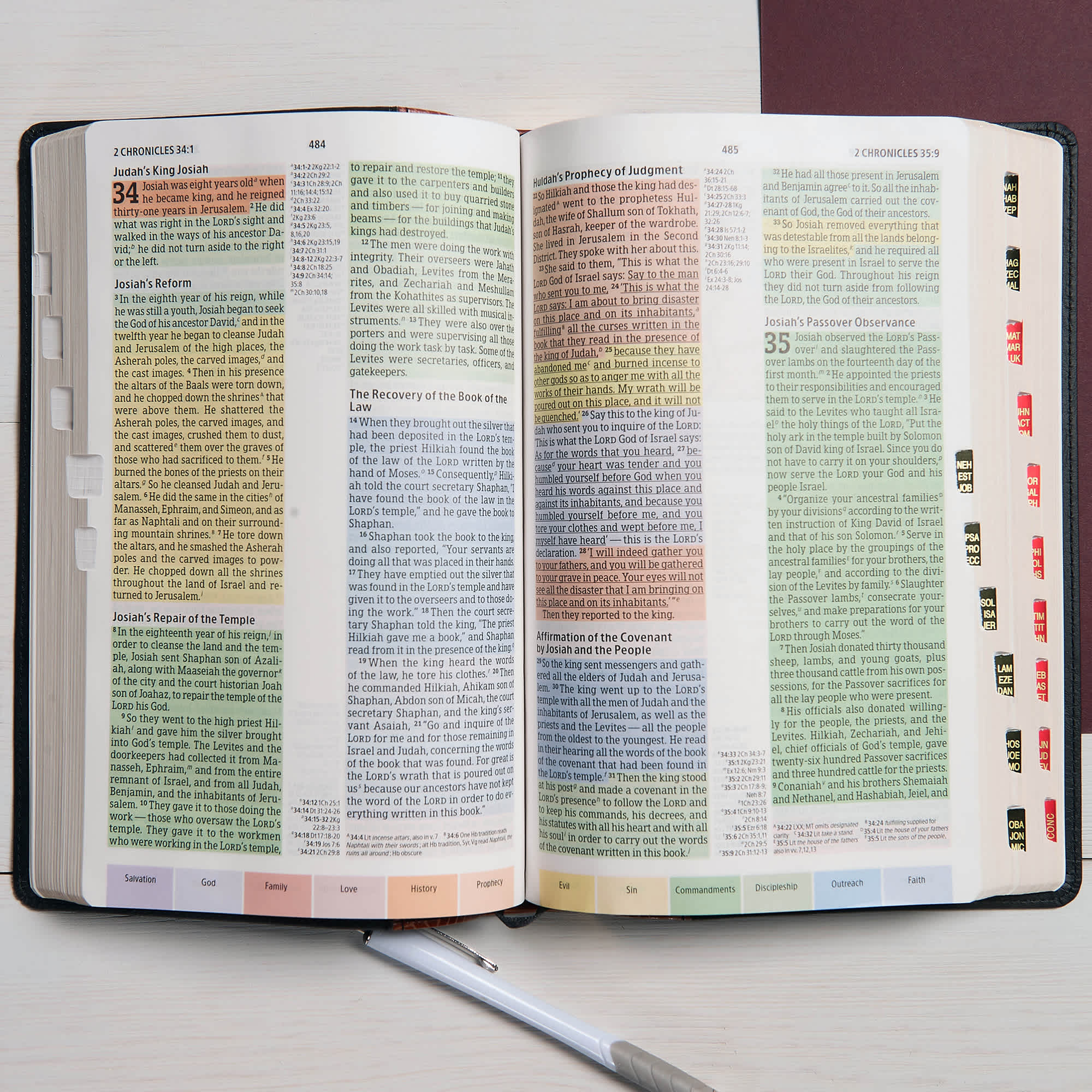 slide 5 of 10 for CSB Rainbow Study Bible, Black/Tan LeatherTouch, Indexed