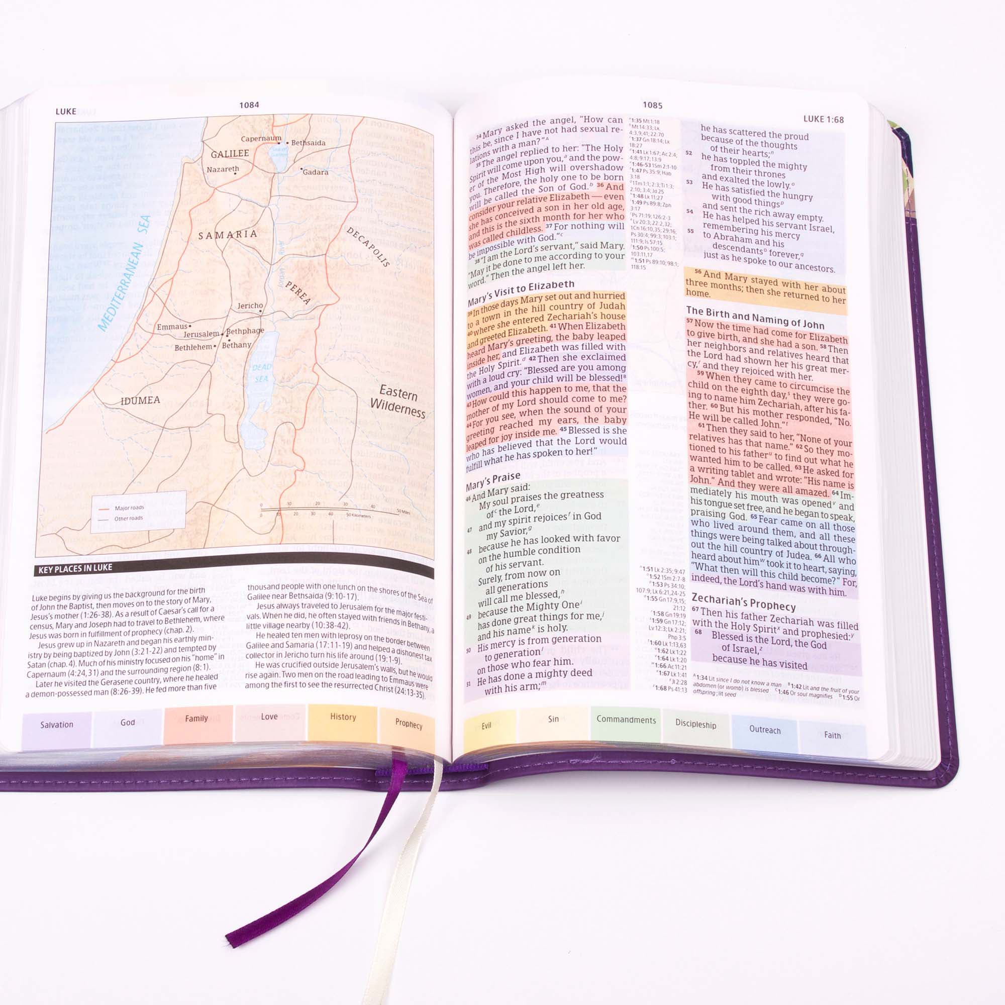 slide 4 of 10 for CSB Rainbow Study Bible, Purple LeatherTouch