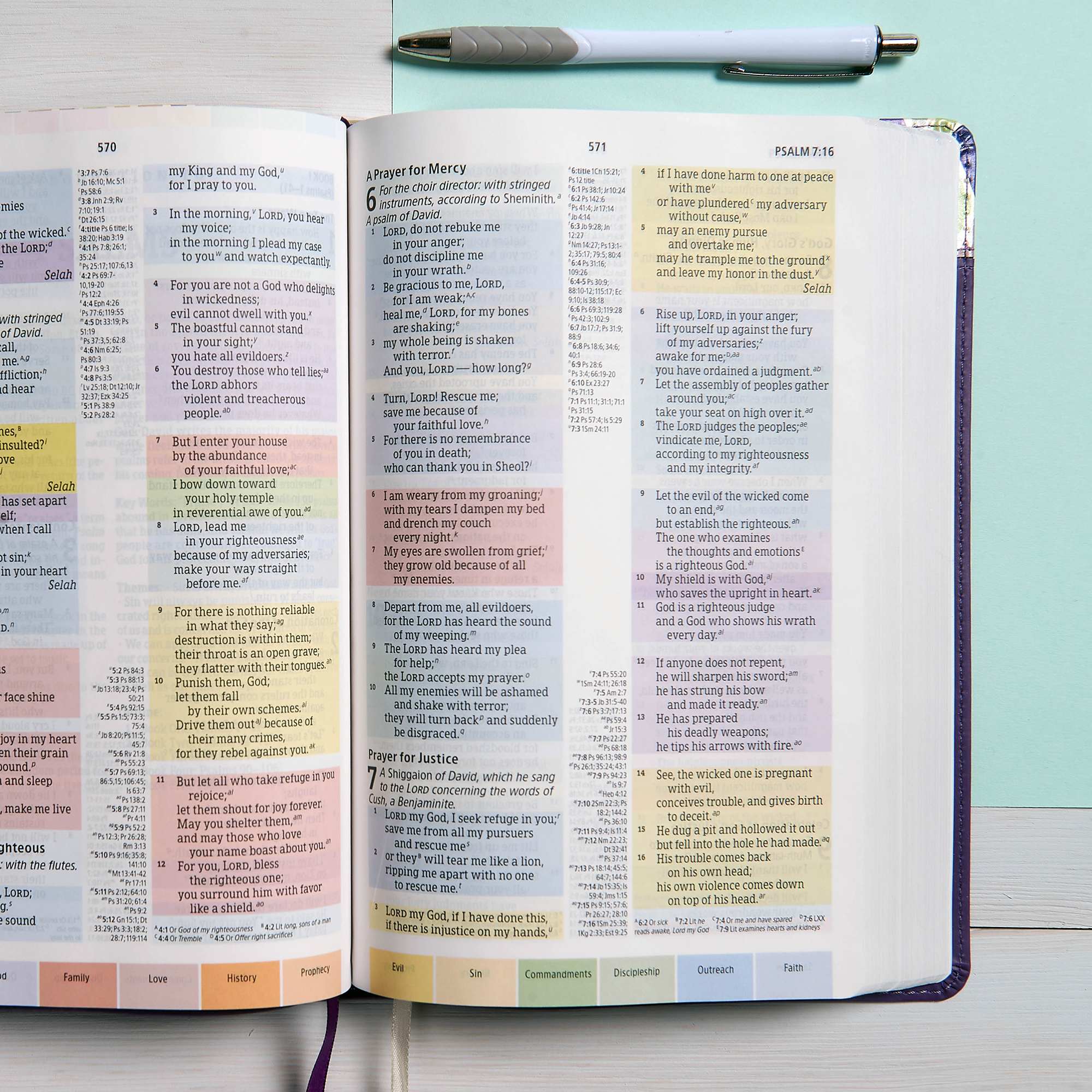 slide 5 of 10 for CSB Rainbow Study Bible, Purple LeatherTouch