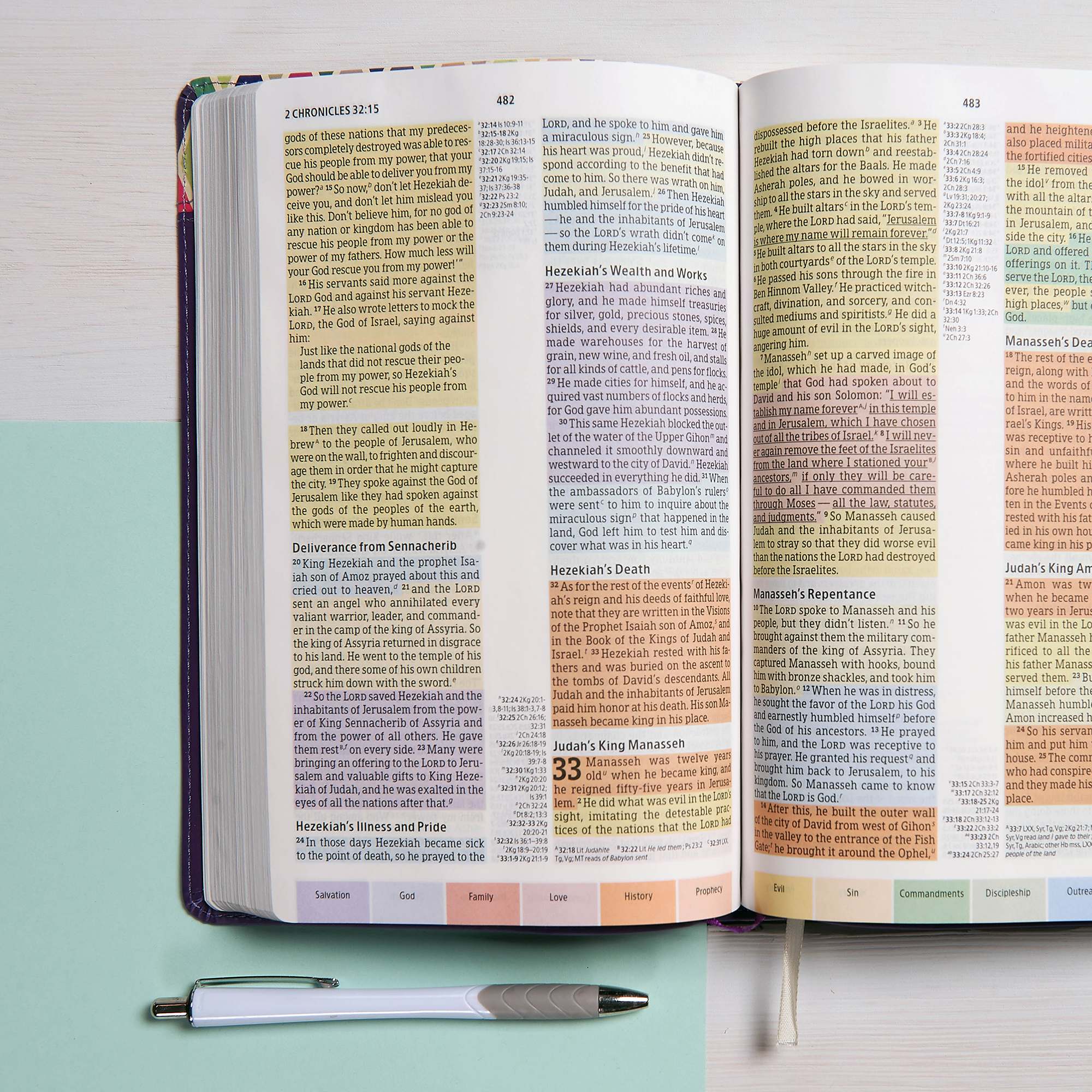 slide 6 of 10 for CSB Rainbow Study Bible, Purple LeatherTouch