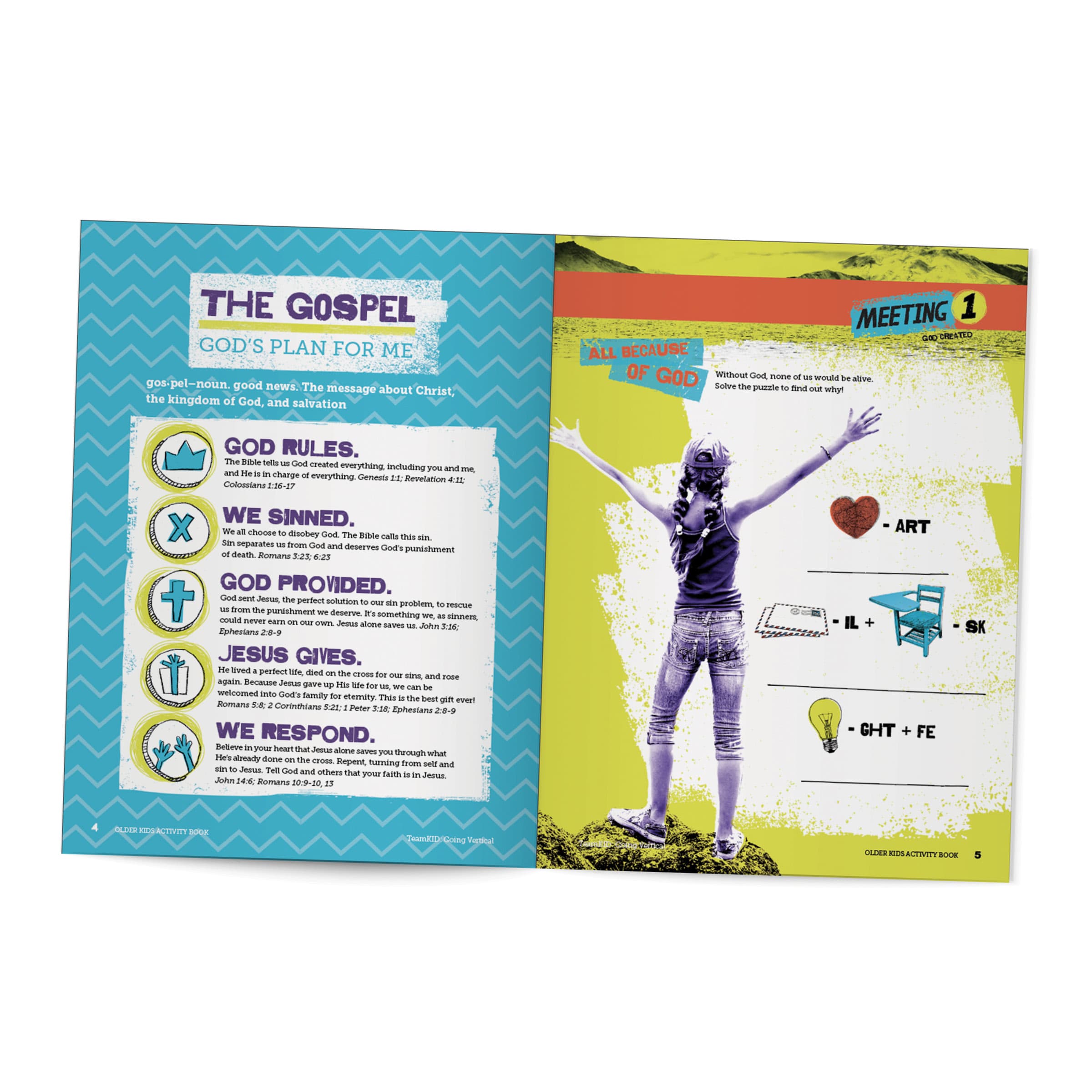 slide 5 of 8 for TeamKID: Going Vertical - Older Kids Activity Book
