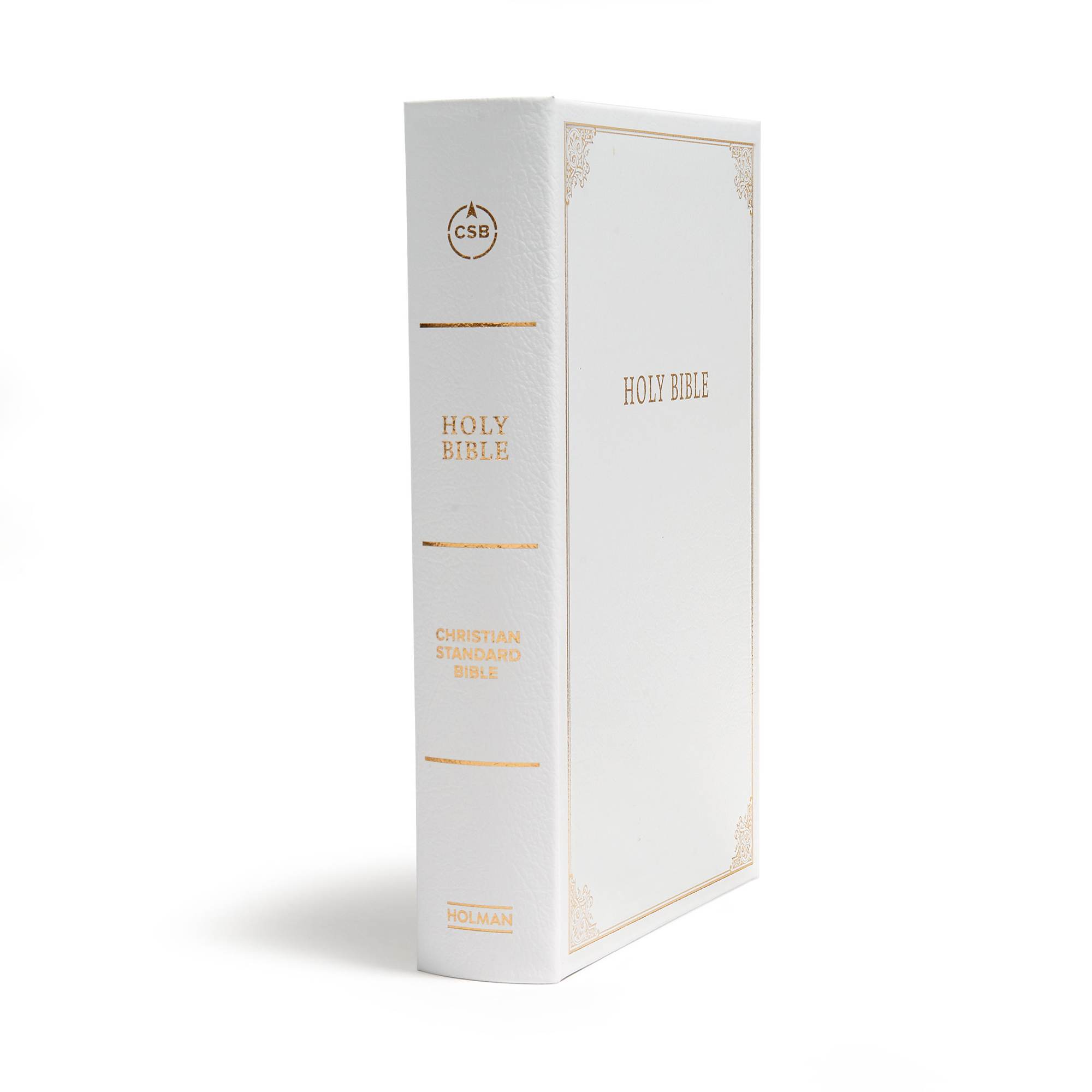slide 2 of 9 for CSB Family Bible, White Bonded Leather Over Board