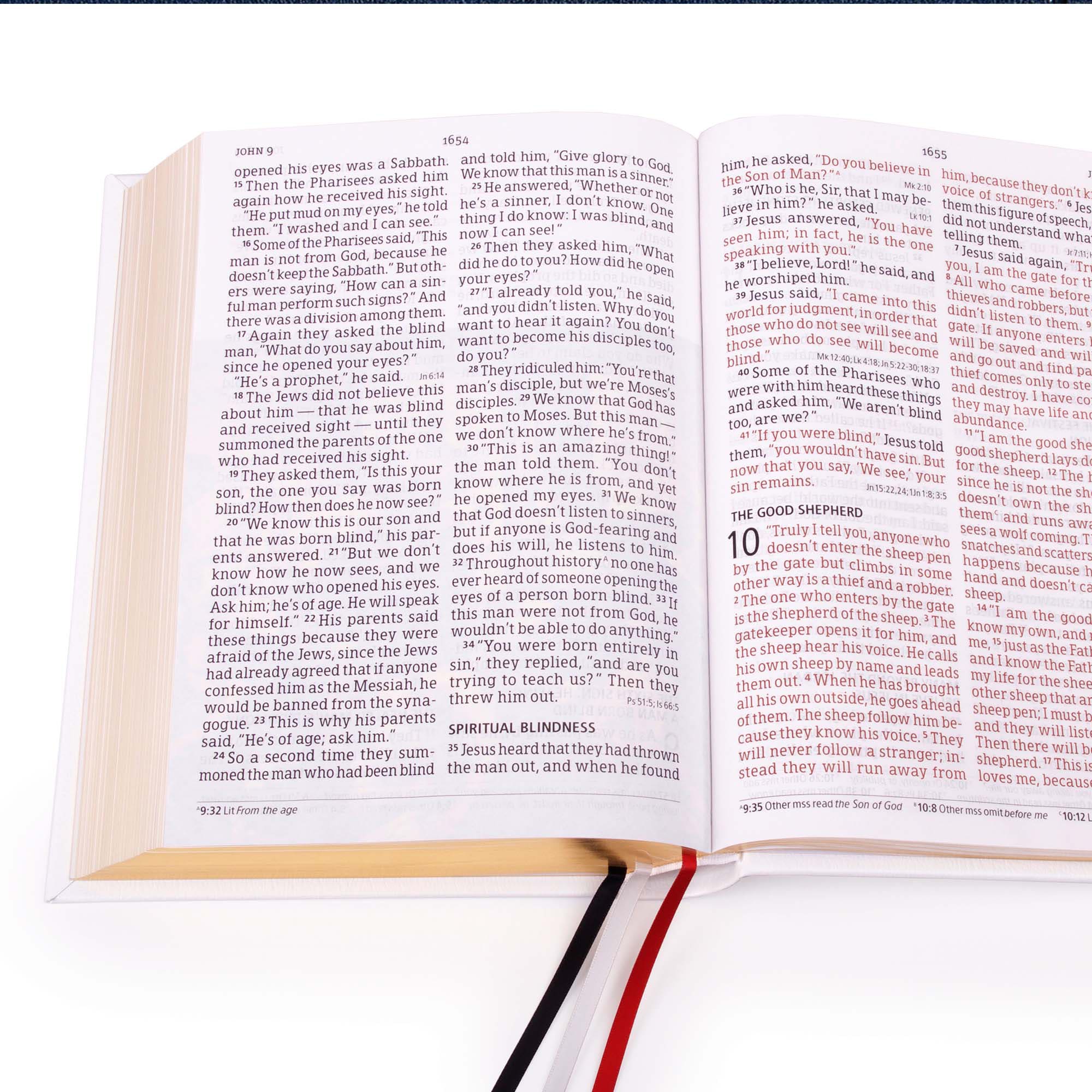 slide 6 of 9 for CSB Family Bible, White Bonded Leather Over Board