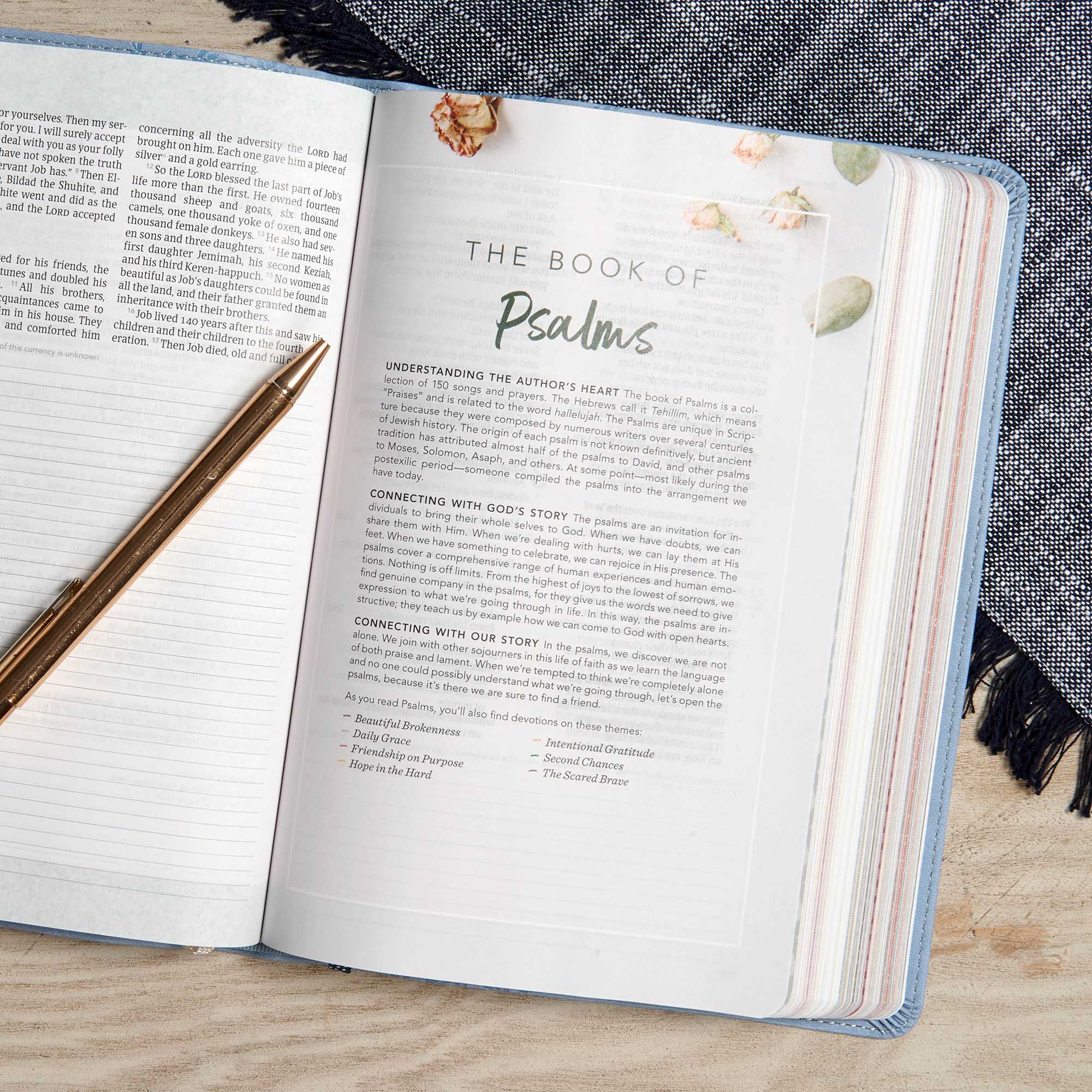 slide 4 of 9 for CSB (in)courage Devotional Bible, Blue LeatherTouch