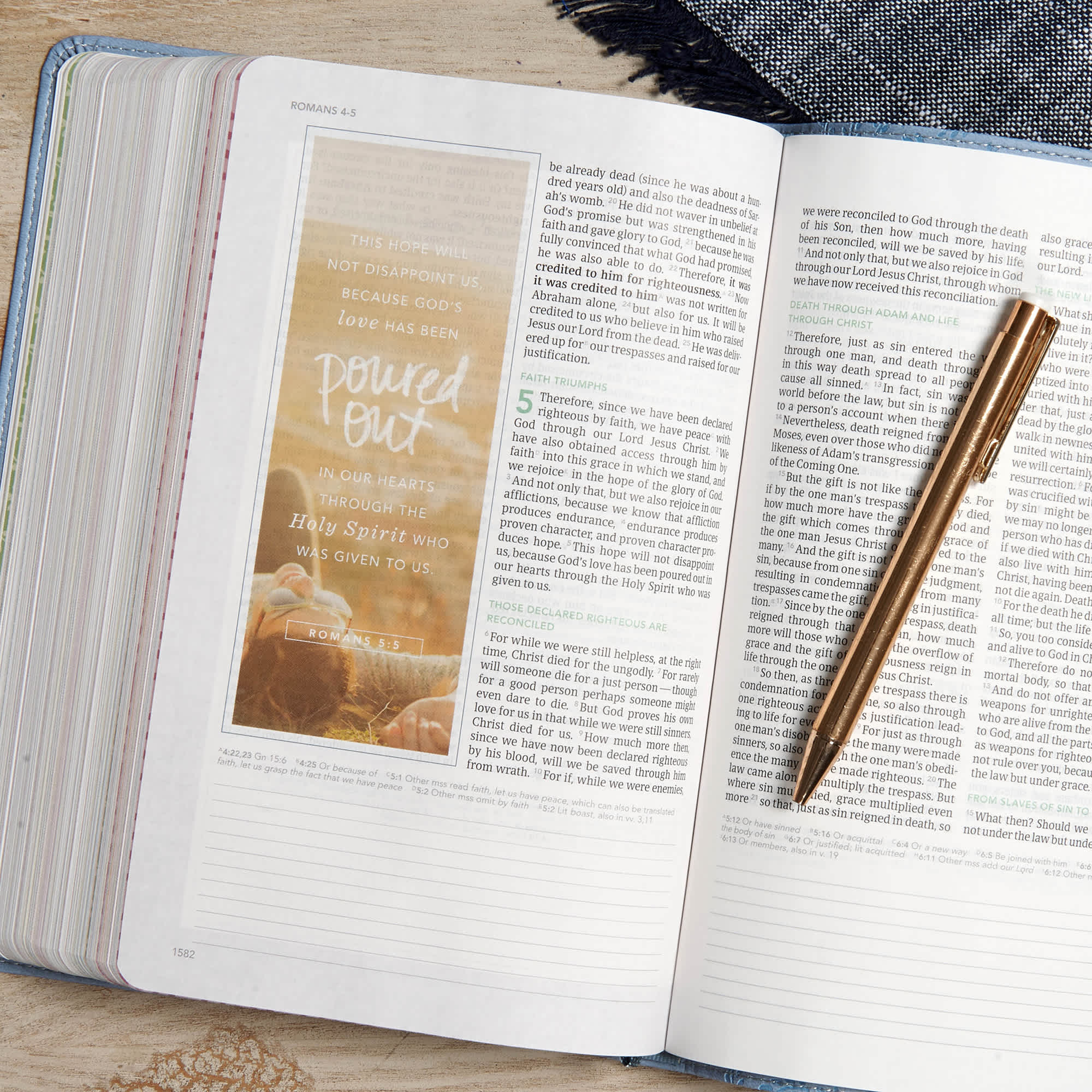 slide 7 of 9 for CSB (in)courage Devotional Bible, Blue LeatherTouch