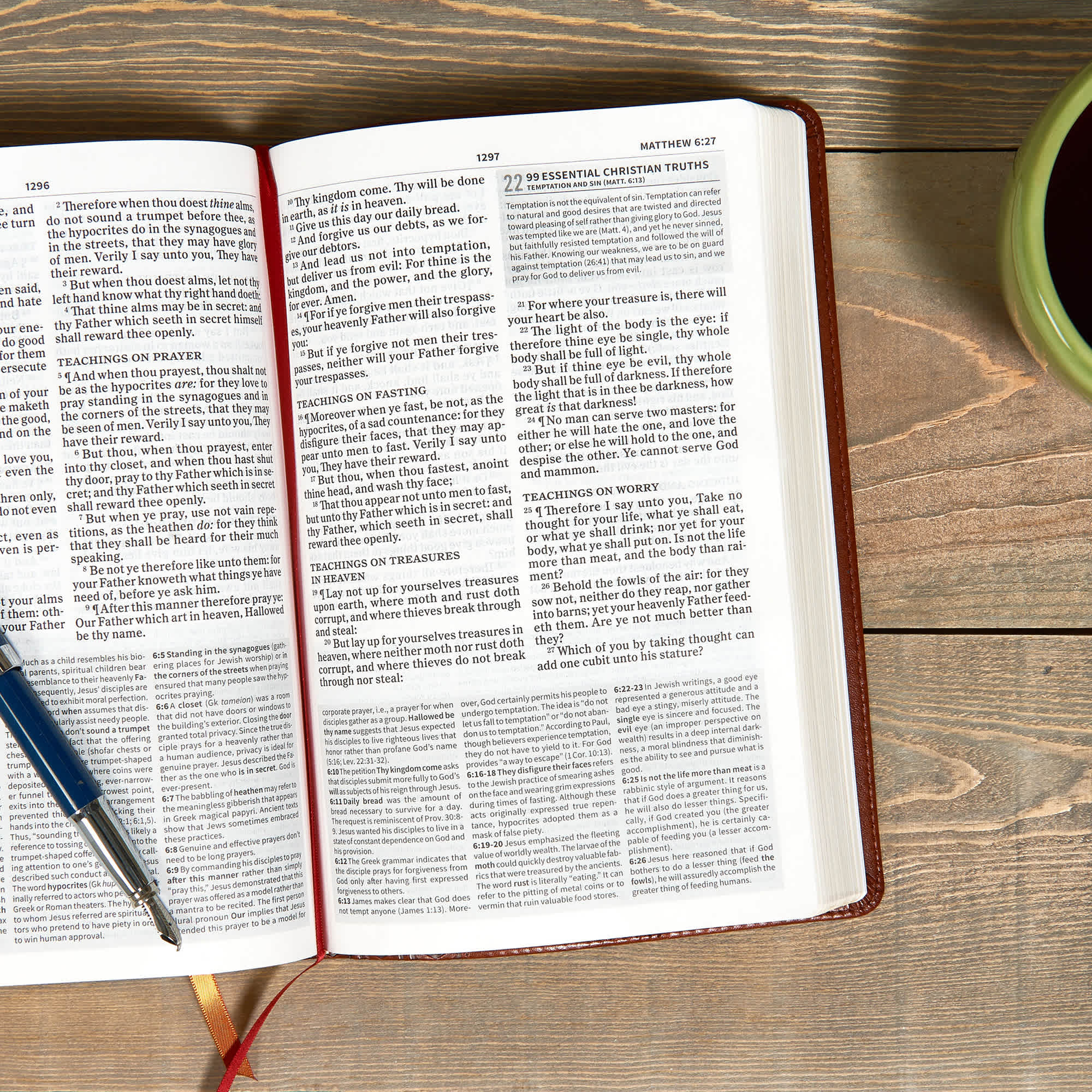 slide 6 of 10 for KJV Everyday Study Bible, British Tan LeatherTouch