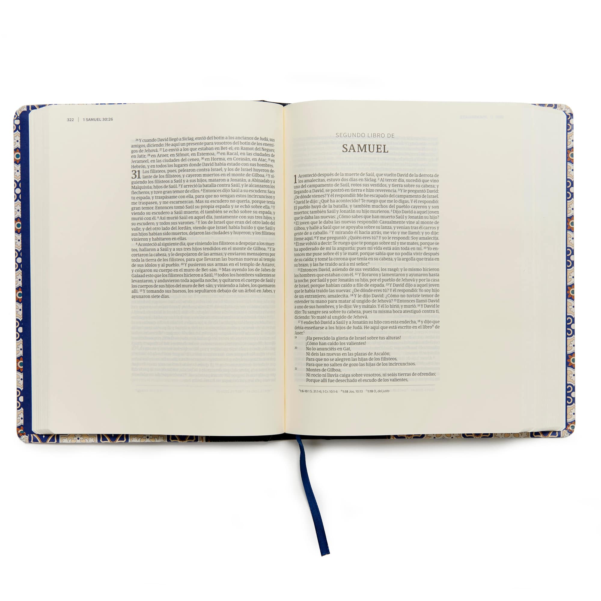 slide 5 of 6 for RVR 1960 Biblia de apuntes edición letra grande, piel fabricada y mosaico crema y azul