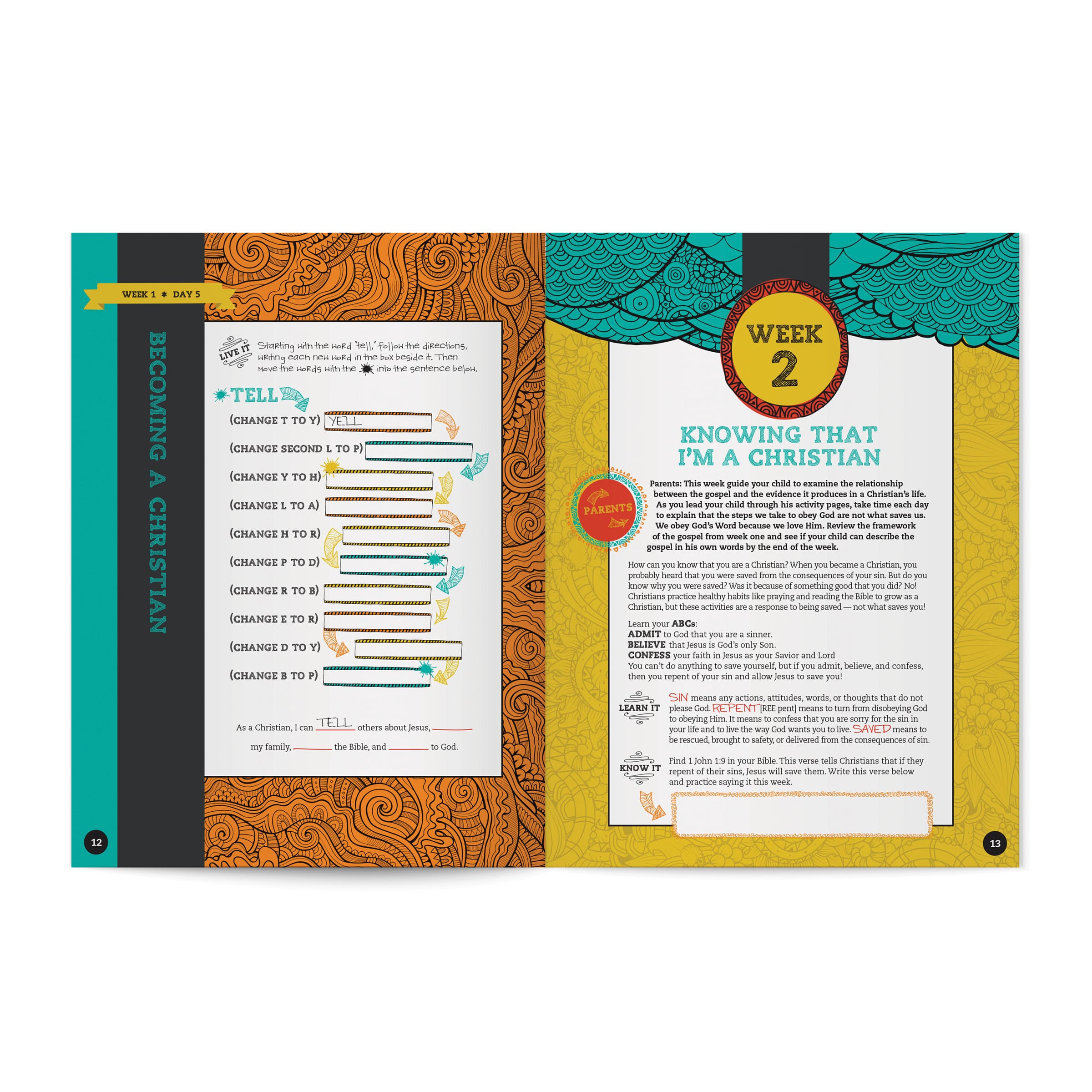 slide 6 of 8 for I’m A Christian Now! - Older Kids Activity Book
