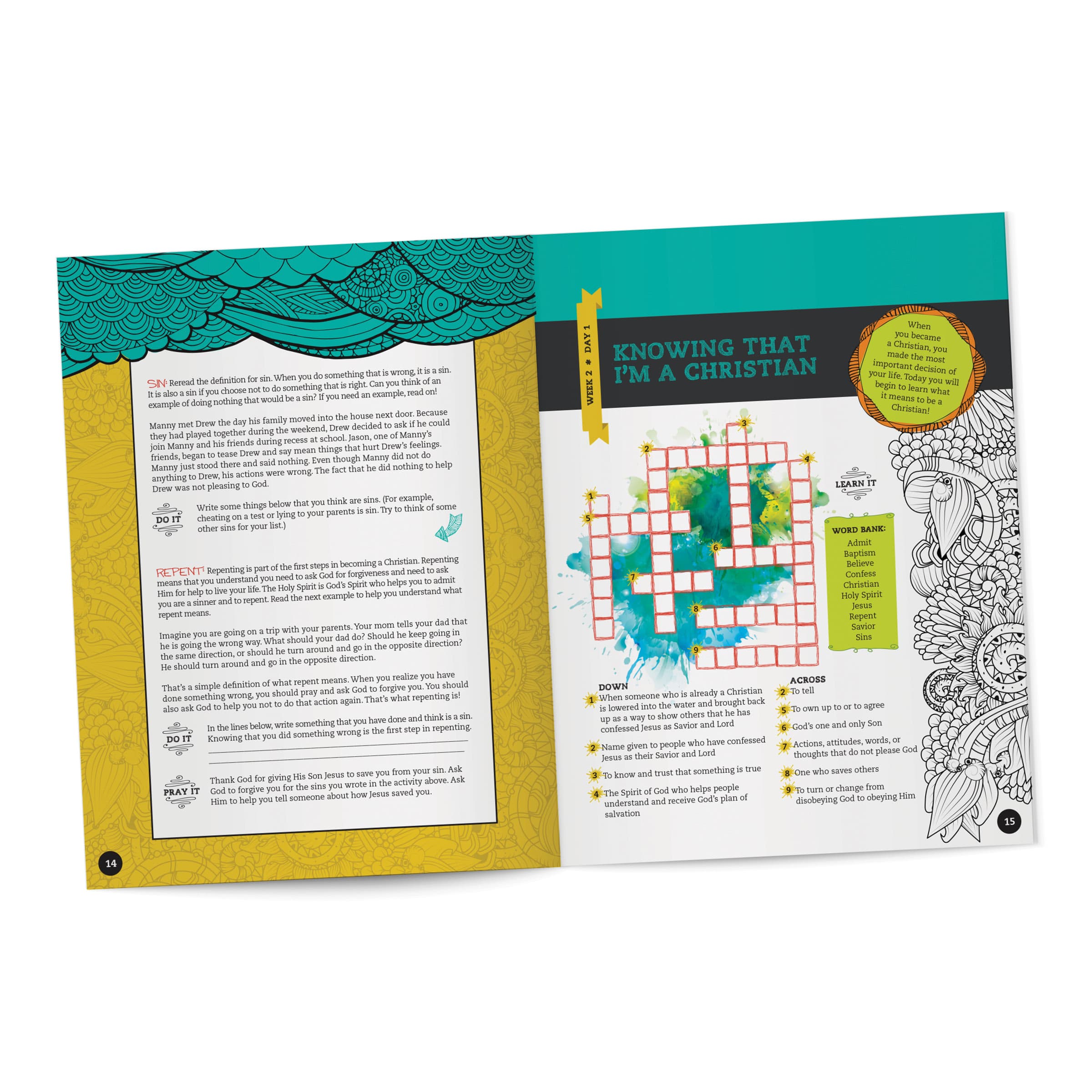 slide 7 of 8 for I’m A Christian Now! - Older Kids Activity Book