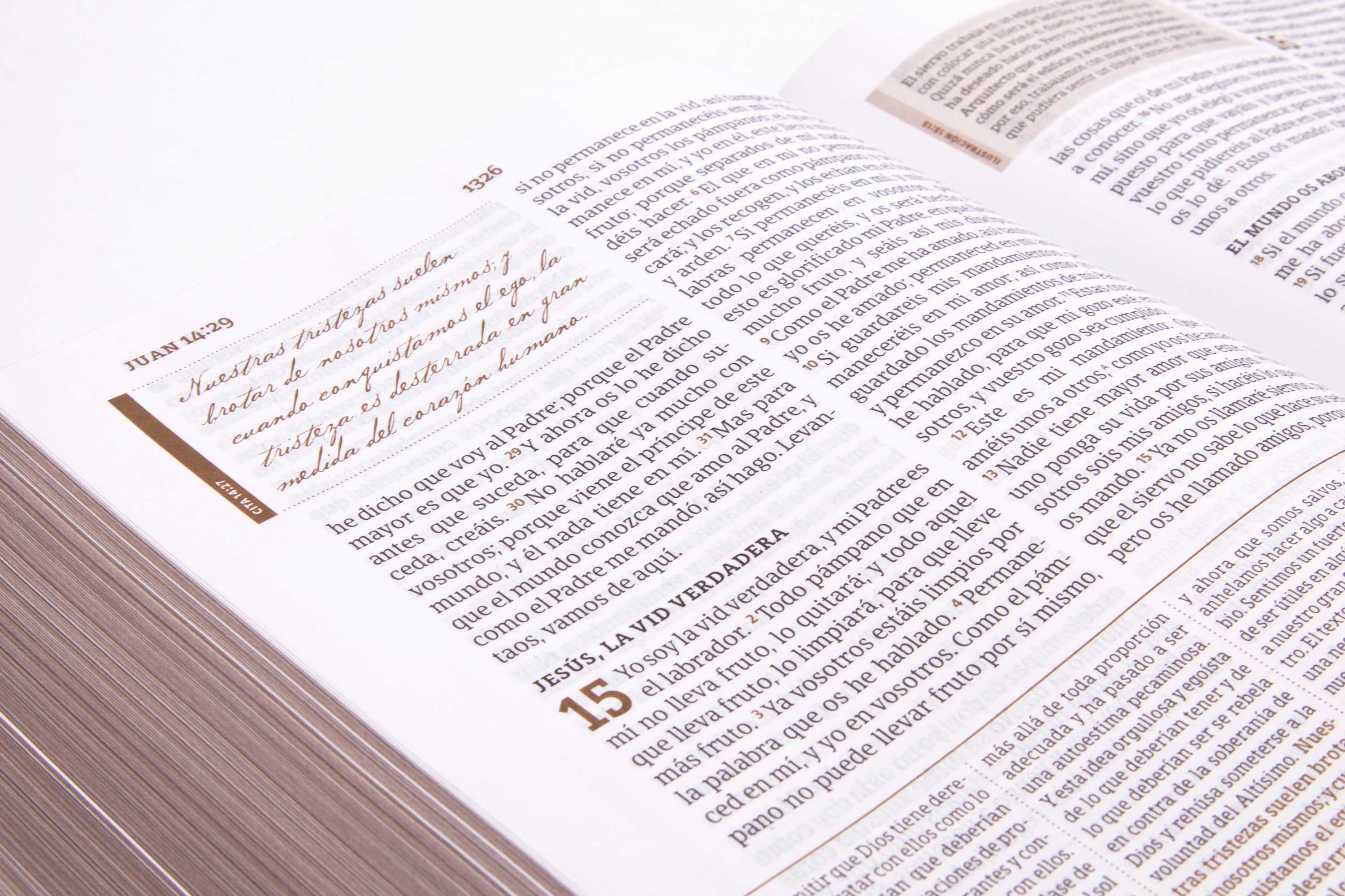 slide 7 of 9 for RVR 1960 Biblia de estudio Spurgeon, marrón claro, tela