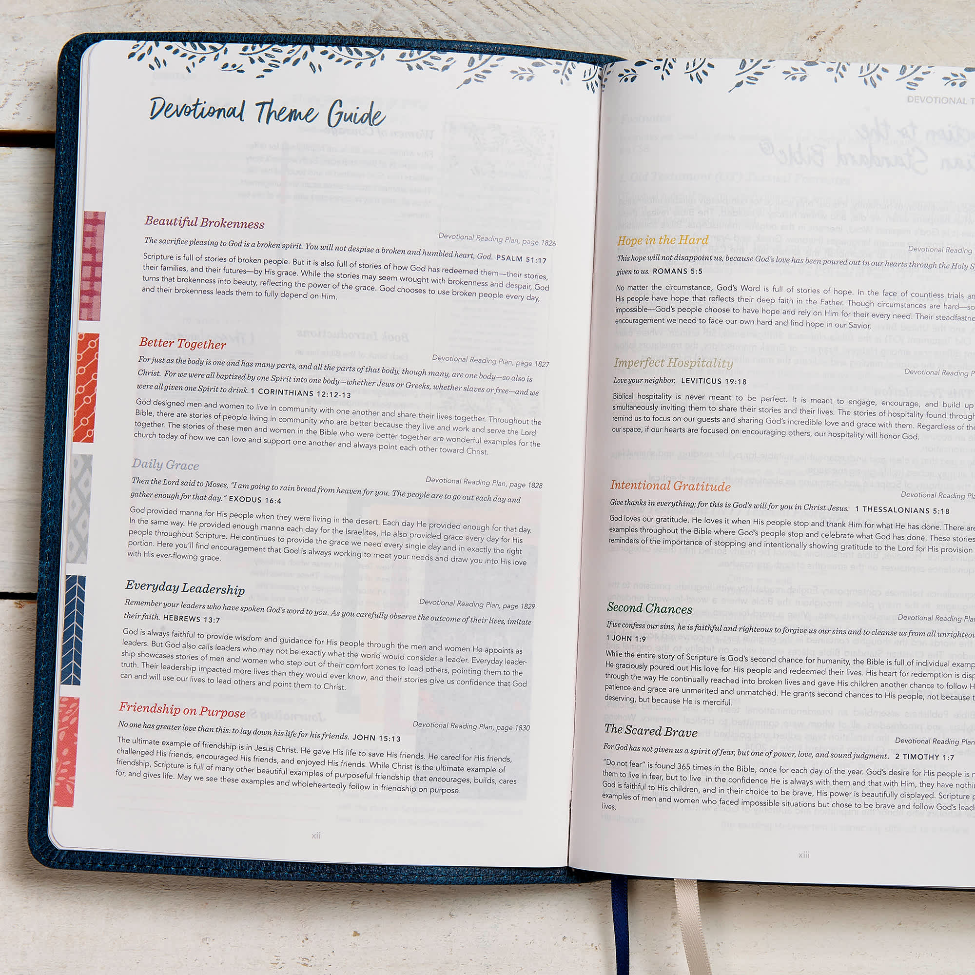 slide 6 of 9 for CSB (in)courage Devotional Bible, Navy Genuine Leather