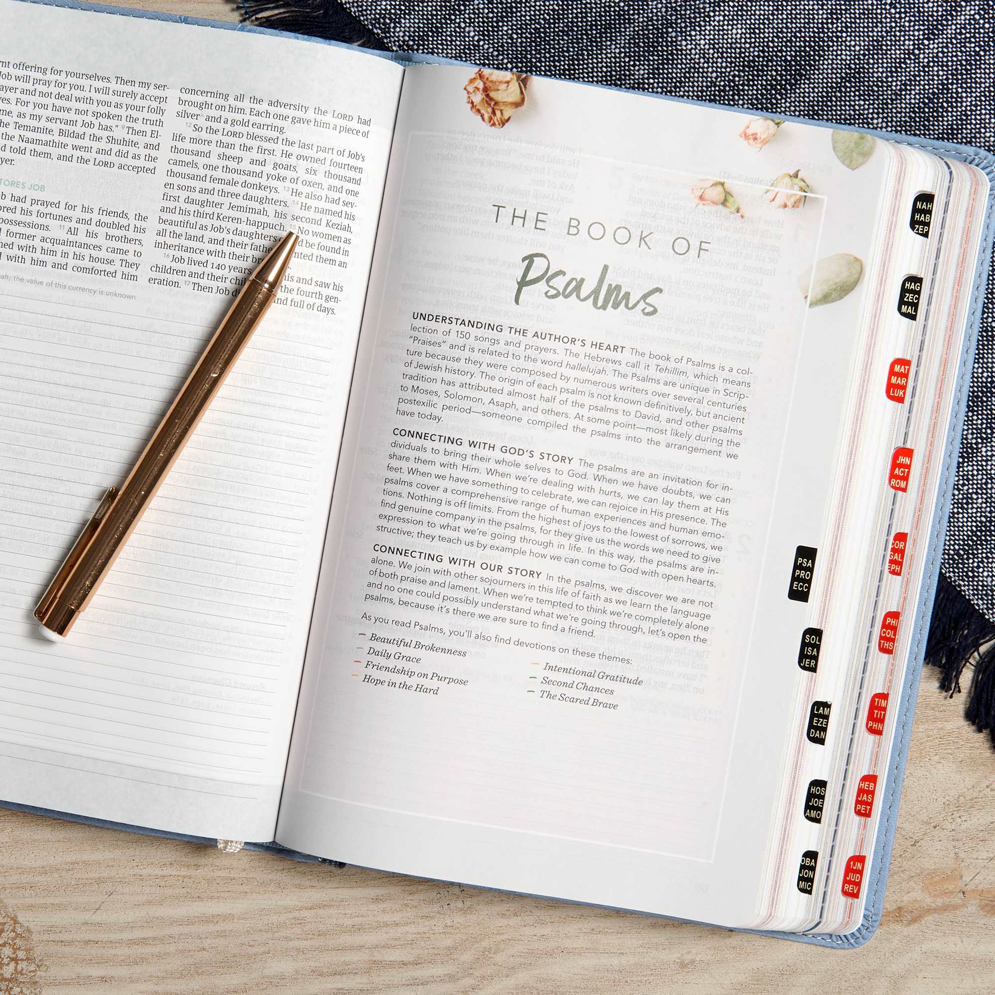 slide 3 of 9 for CSB (in)courage Devotional Bible, Blue LeatherTouch, Indexed