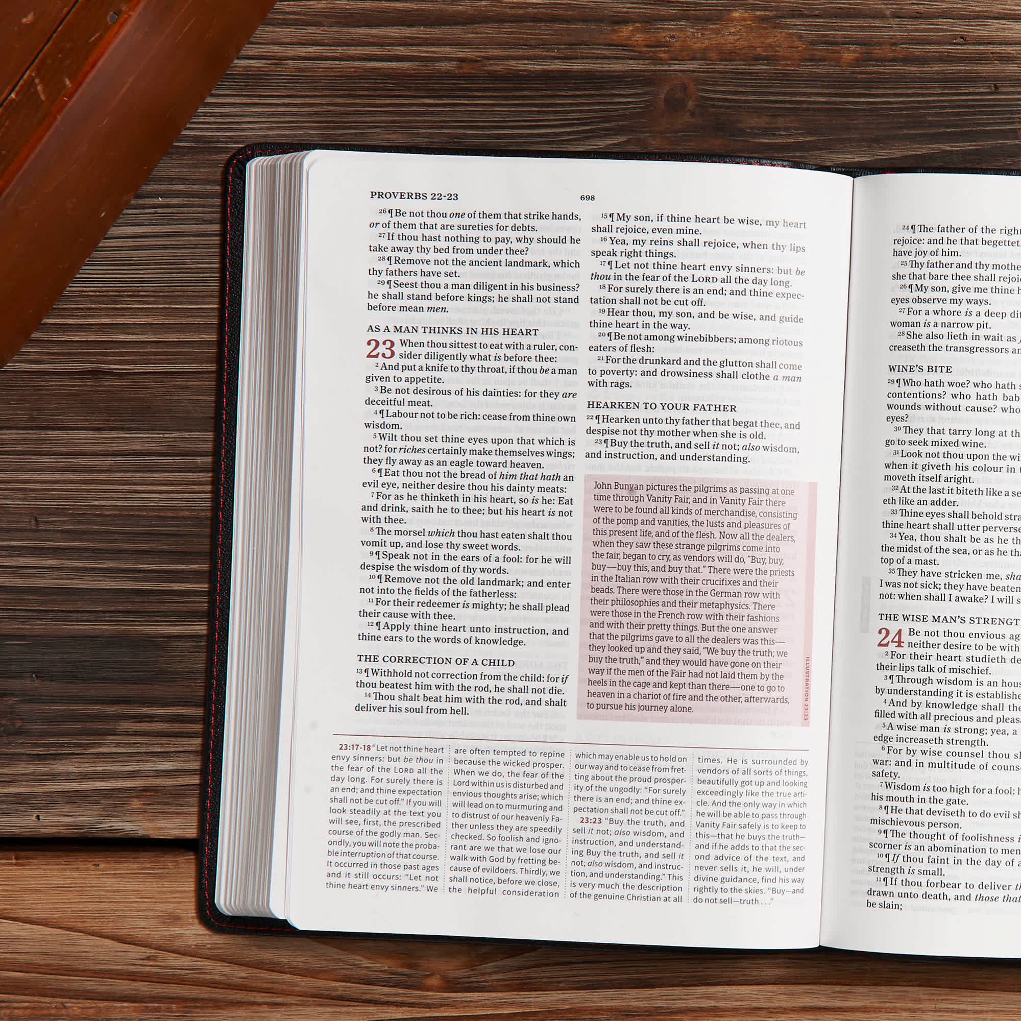 slide 4 of 11 for KJV Spurgeon Study Bible, Black Genuine Leather
