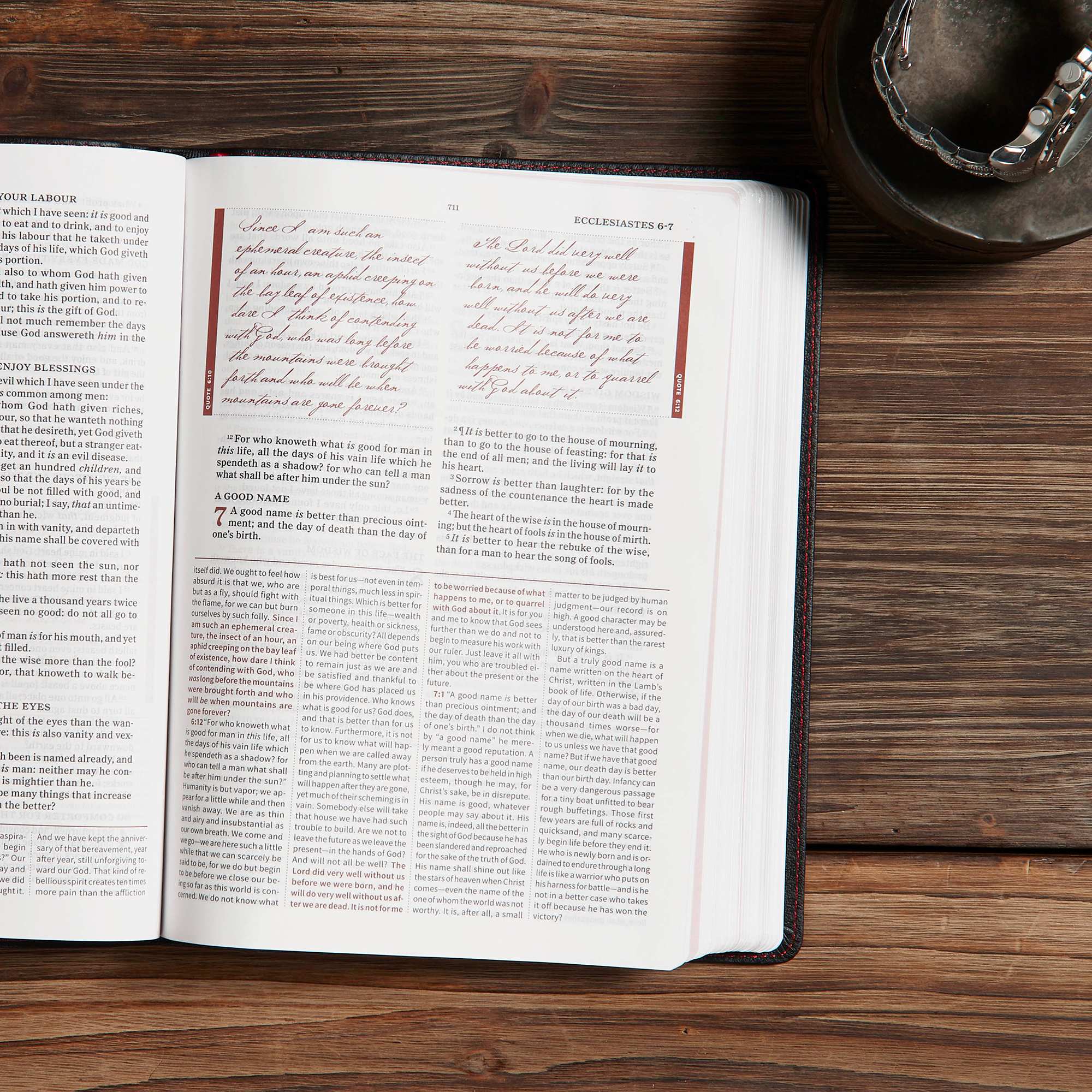 slide 6 of 11 for KJV Spurgeon Study Bible, Black Genuine Leather