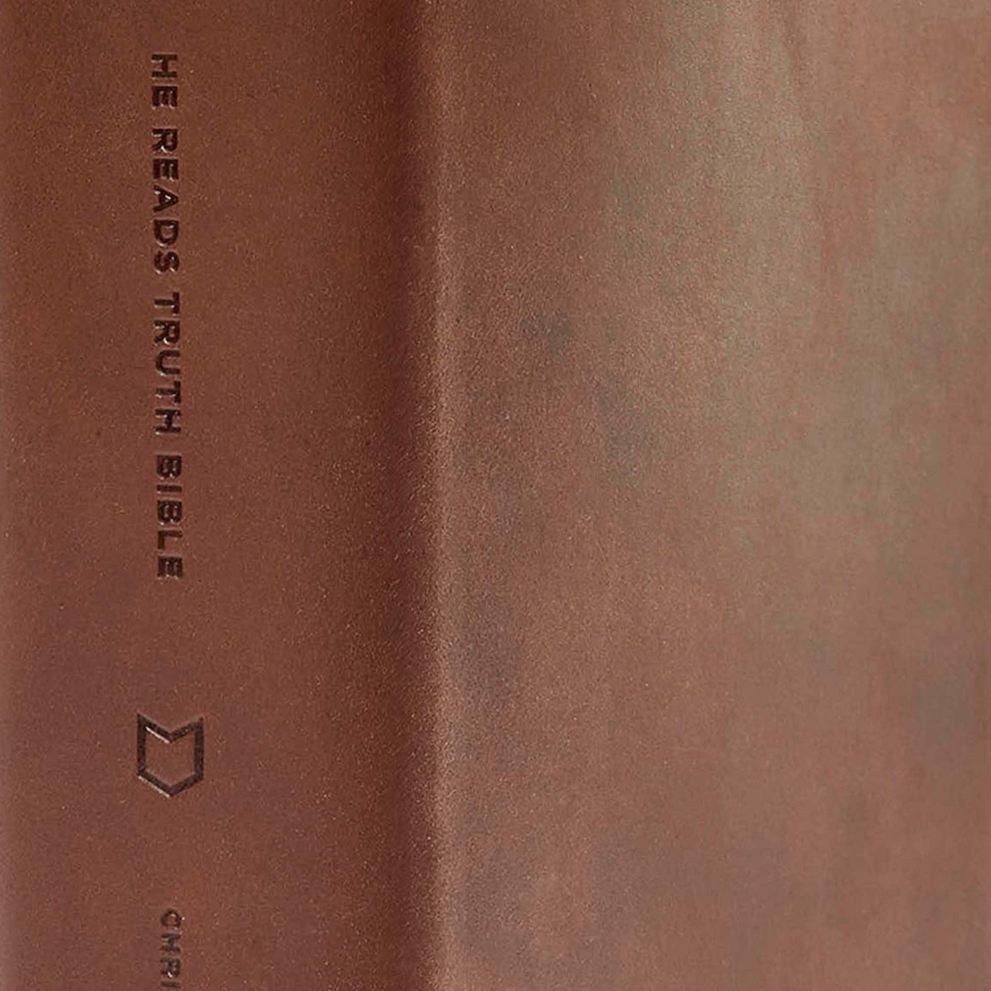 slide 9 of 10 for CSB He Reads Truth Bible, Brown Genuine Leather