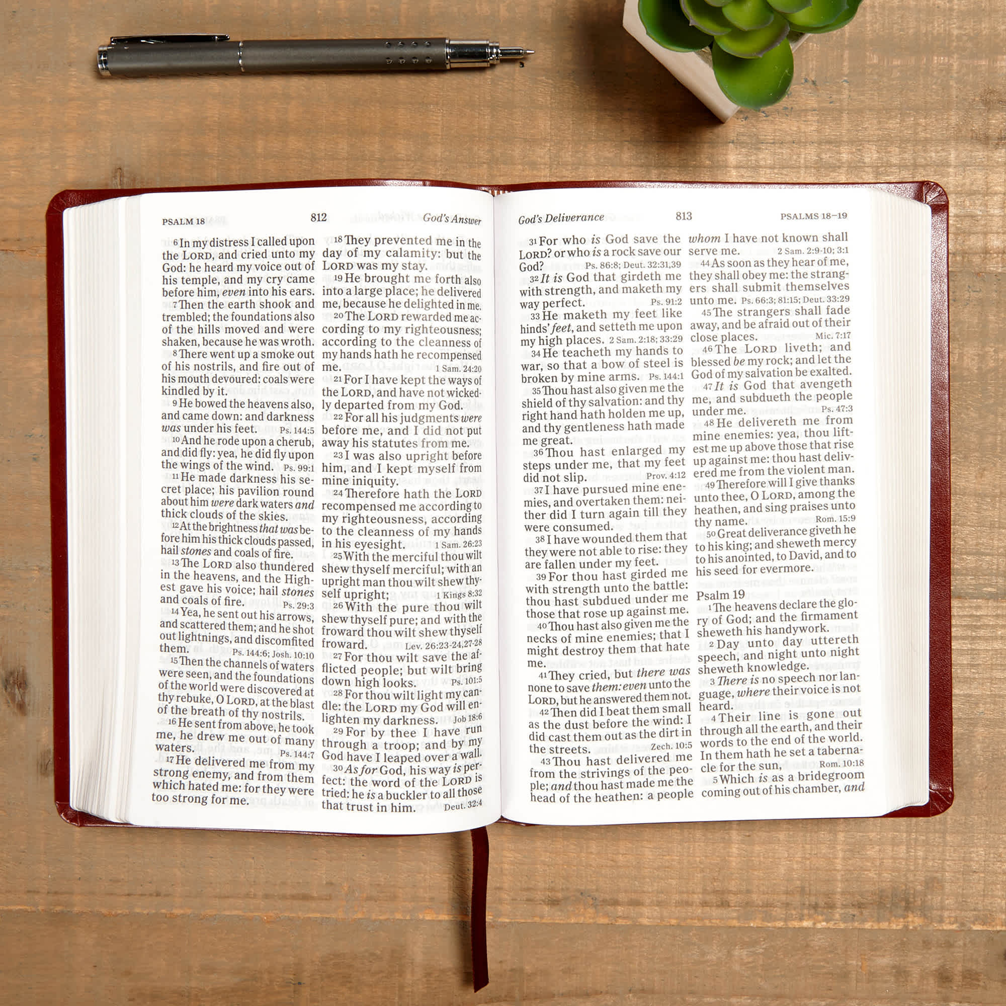 slide 4 of 5 for KJV Large Print Personal Size Reference Bible, Brown Leathertouch