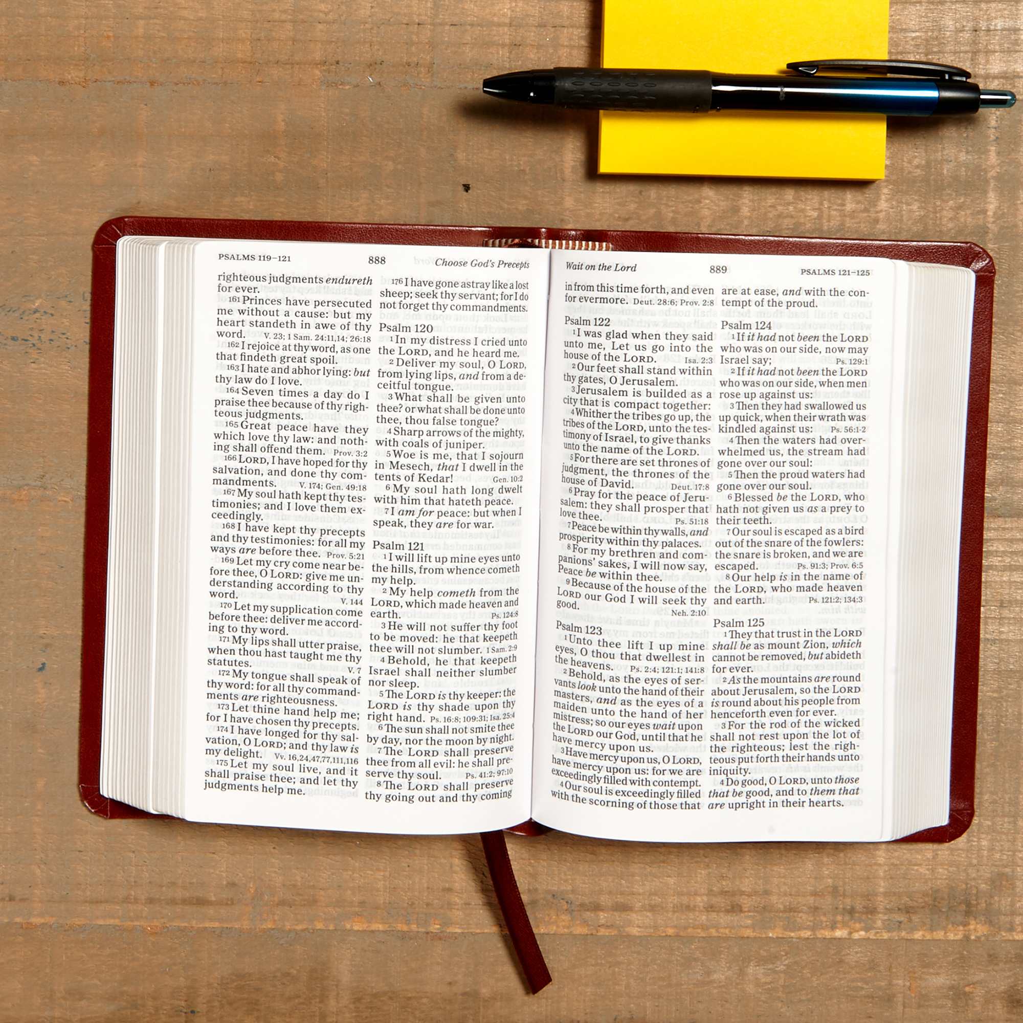 slide 4 of 5 for KJV Large Print Compact Reference Bible, Brown LeatherTouch