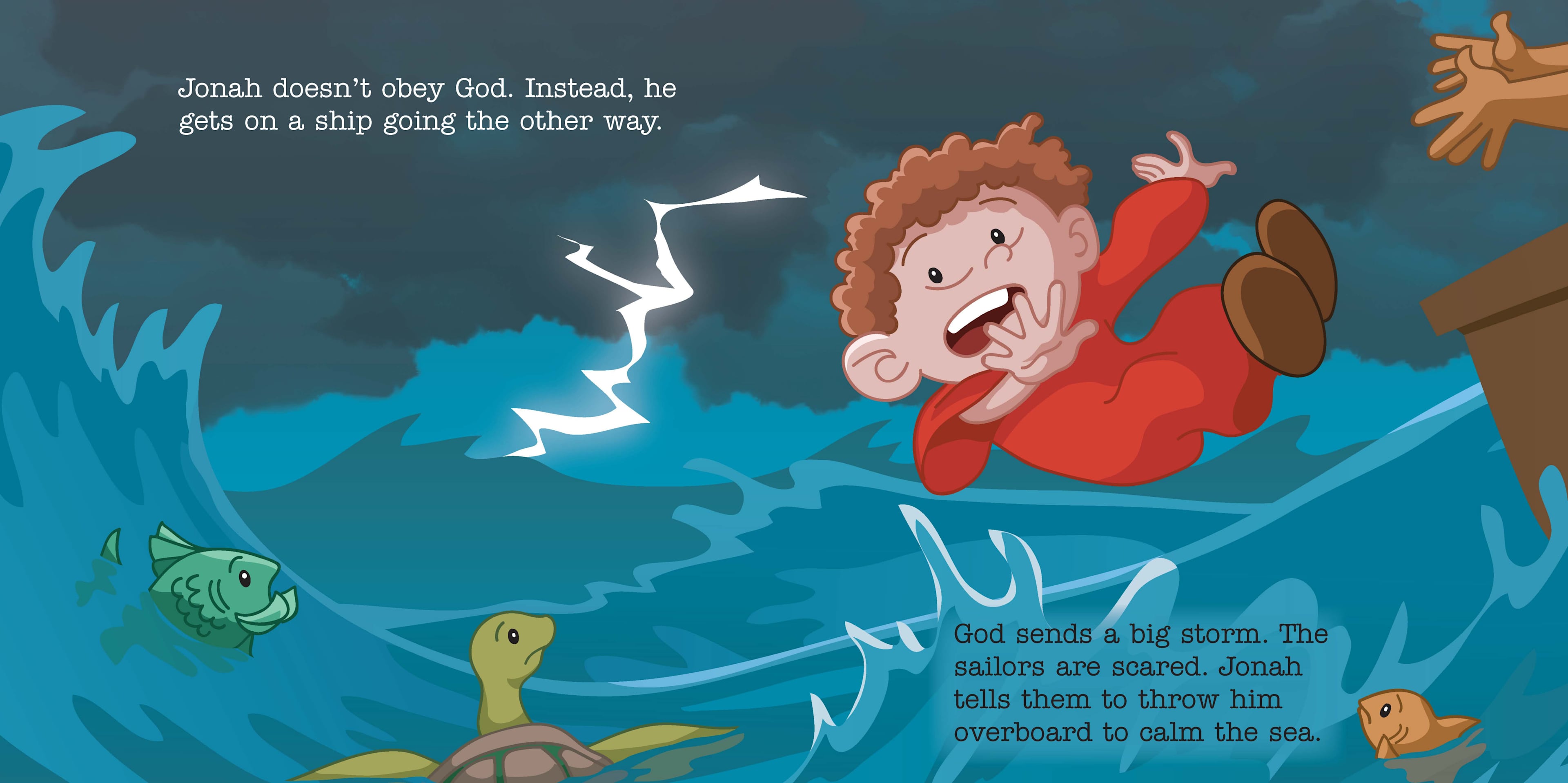 slide 3 of 3 for Jonah, Little Bible Heroes Board Book