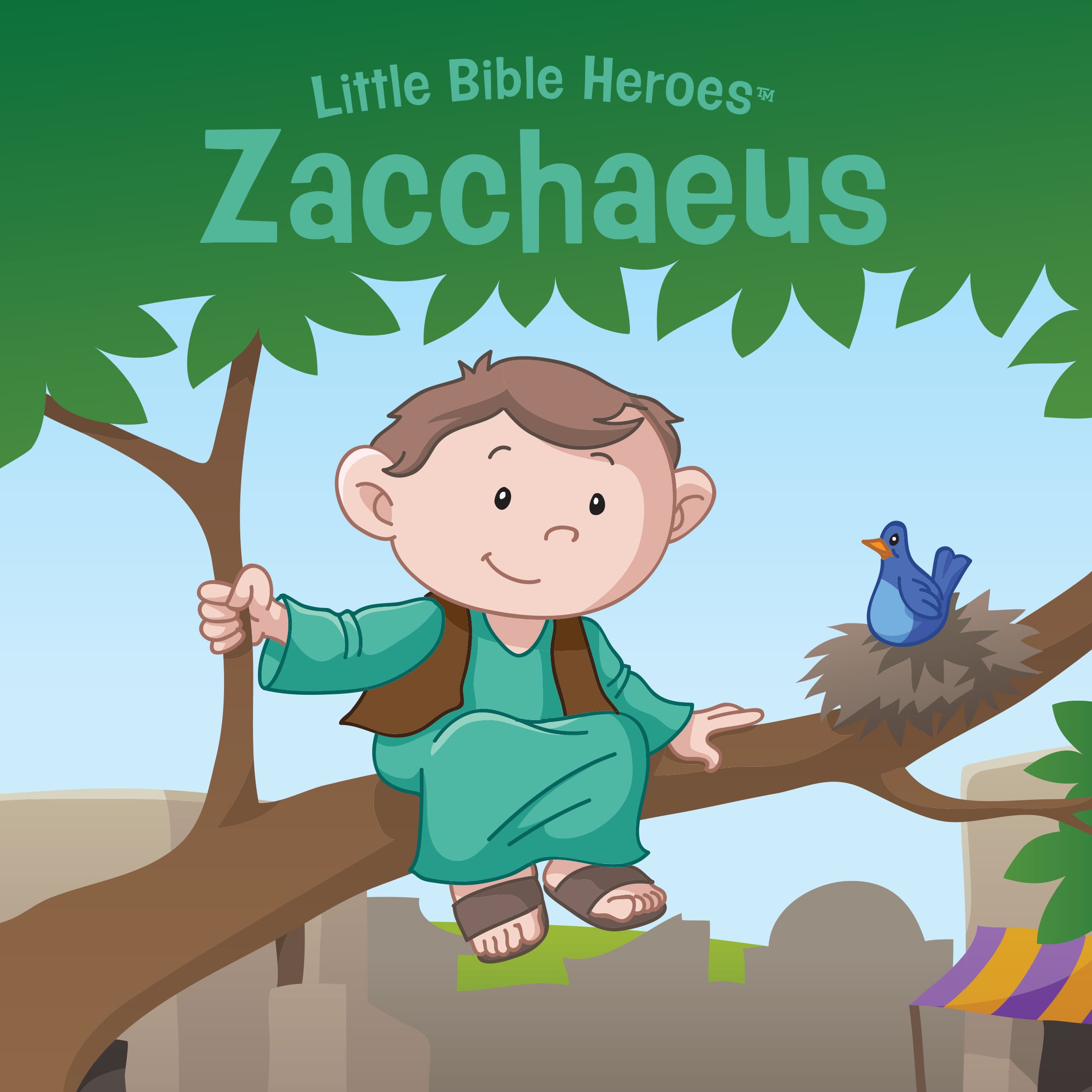 slide 1 of 3 for Zacchaeus, Little Bible Heroes Board Book