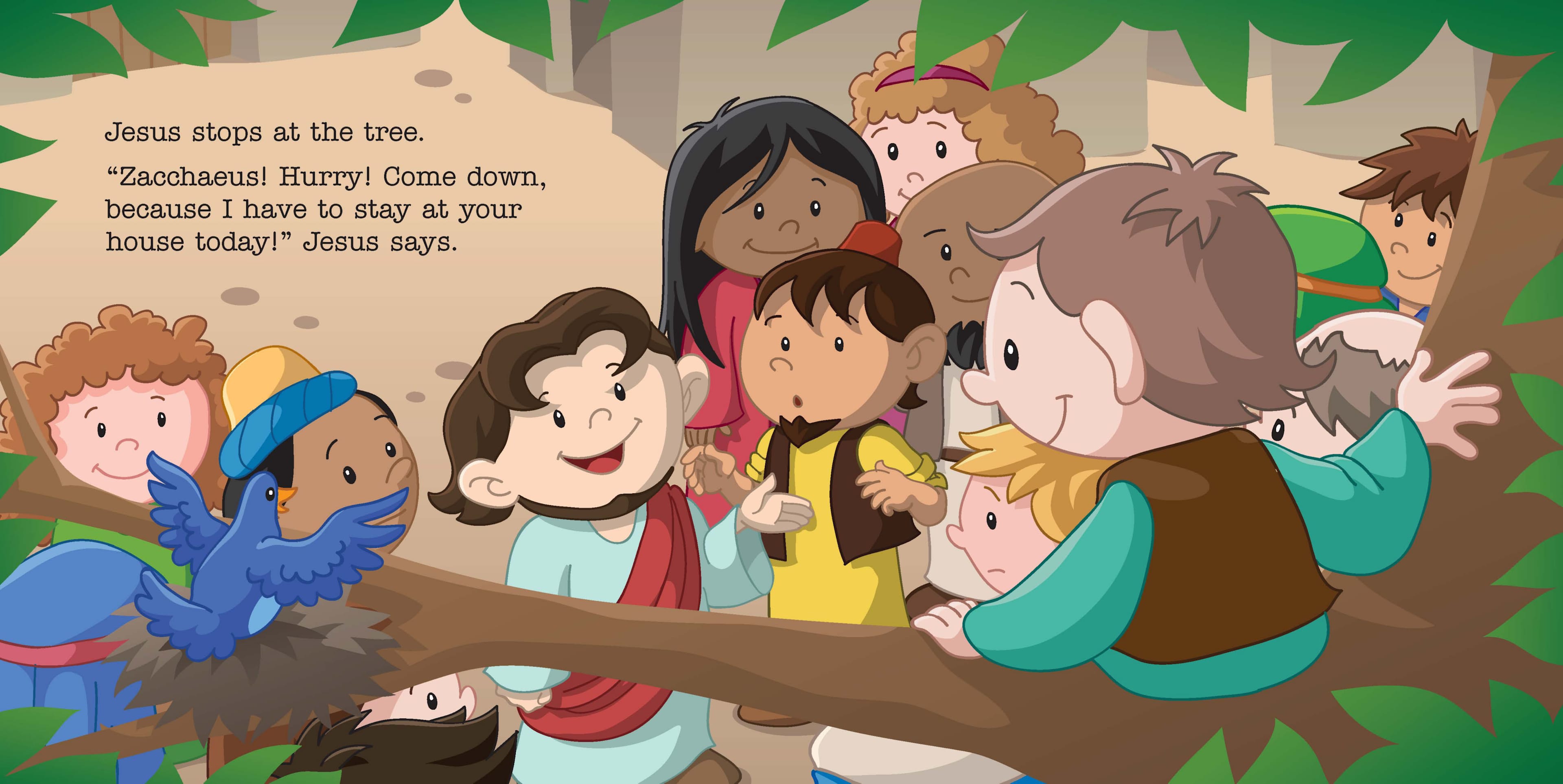 slide 3 of 3 for Zacchaeus, Little Bible Heroes Board Book