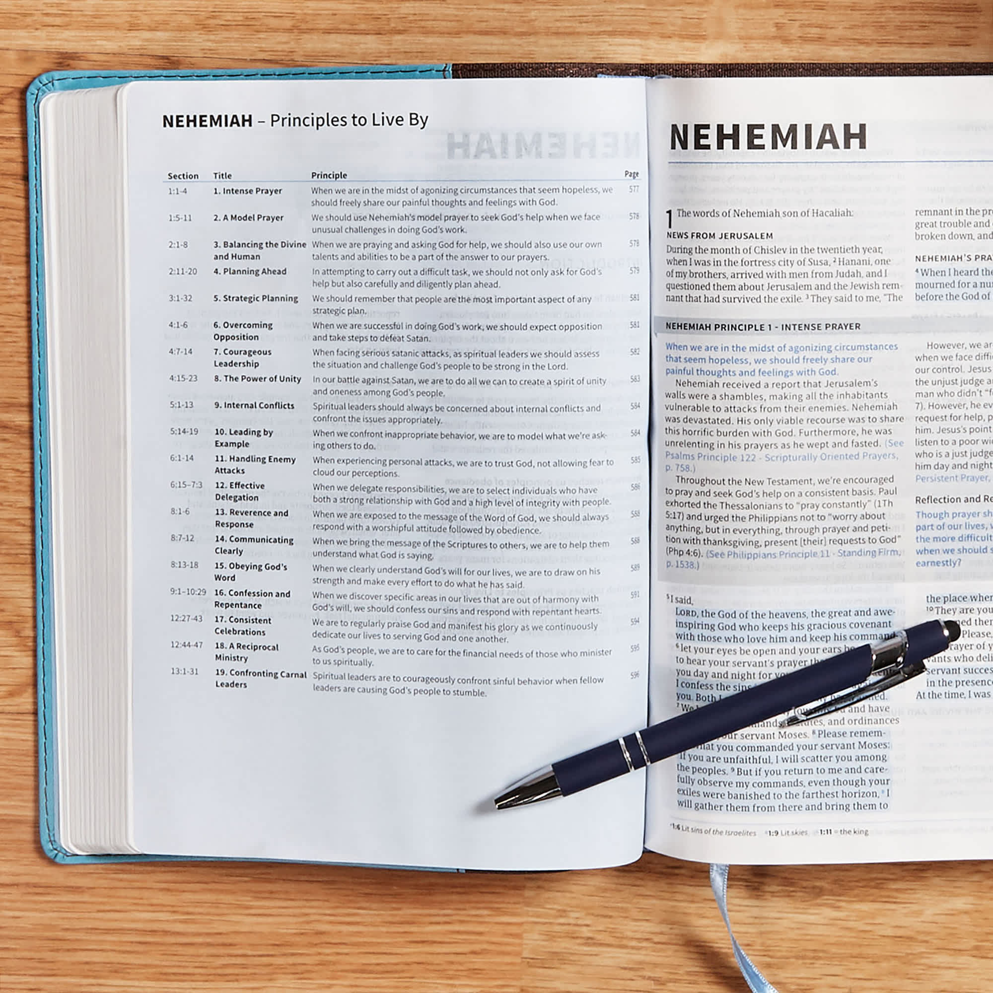 slide 4 of 7 for CSB Life Essentials Interactive Study Bible, Brown/Sky LeatherTouch