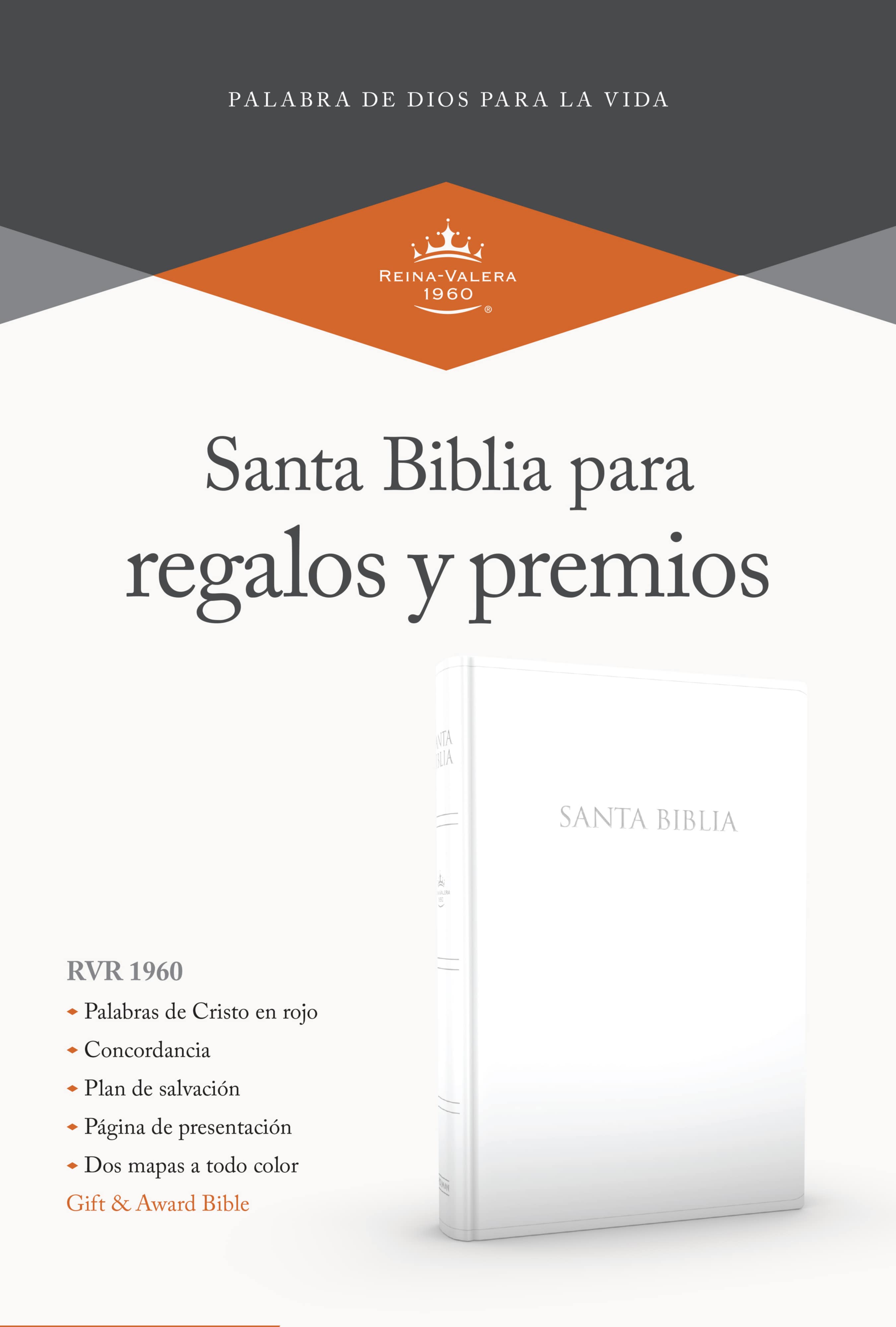 slide 2 of 2 for RVR 1960 Biblia para regalos y premios, blanco imitación piel