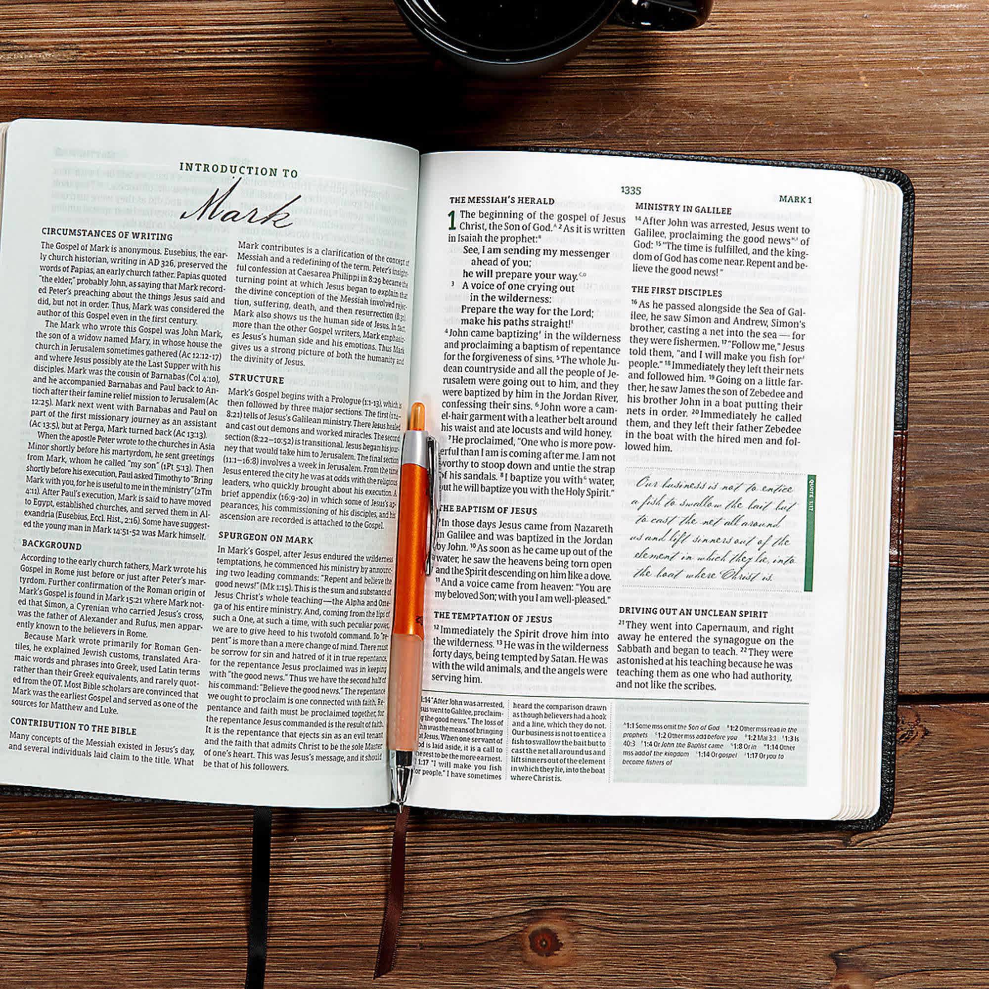 slide 6 of 10 for CSB Spurgeon Study Bible, Black/Brown LeatherTouch