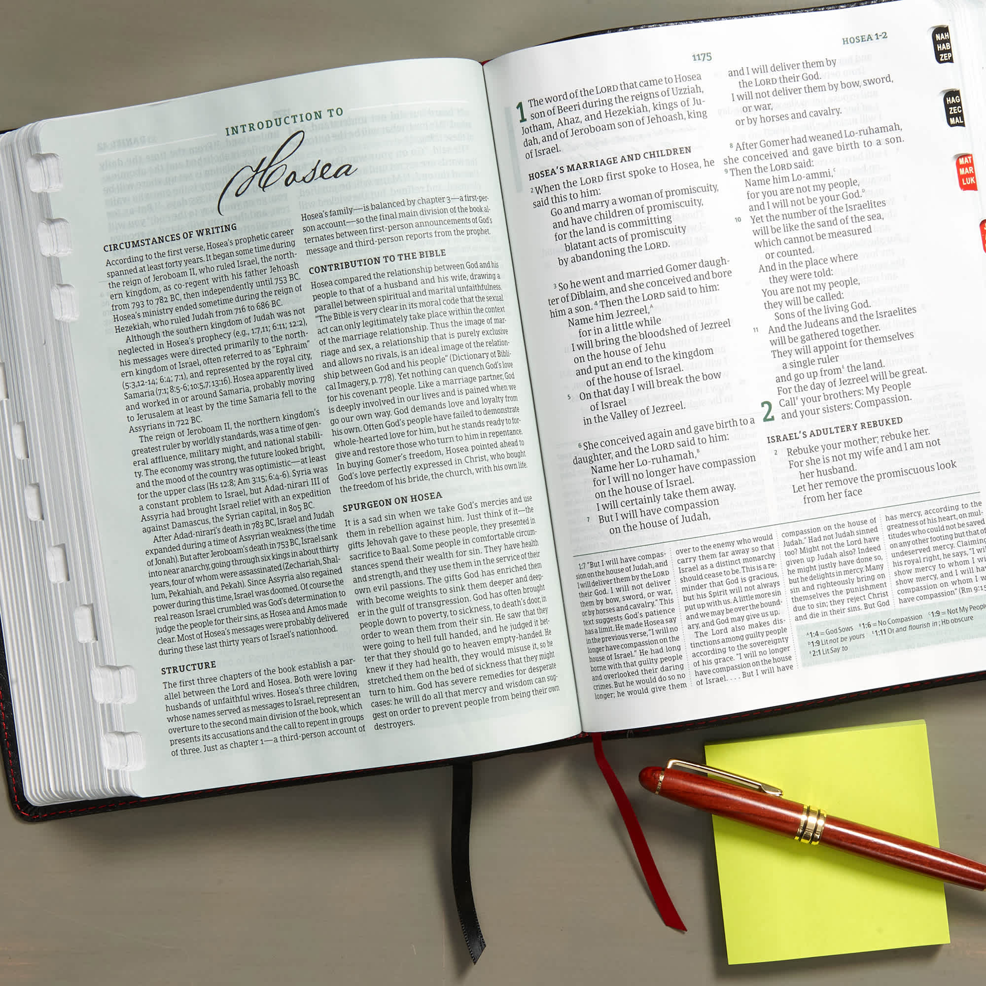 slide 4 of 10 for CSB Spurgeon Study Bible, Black Genuine Leather, Indexed