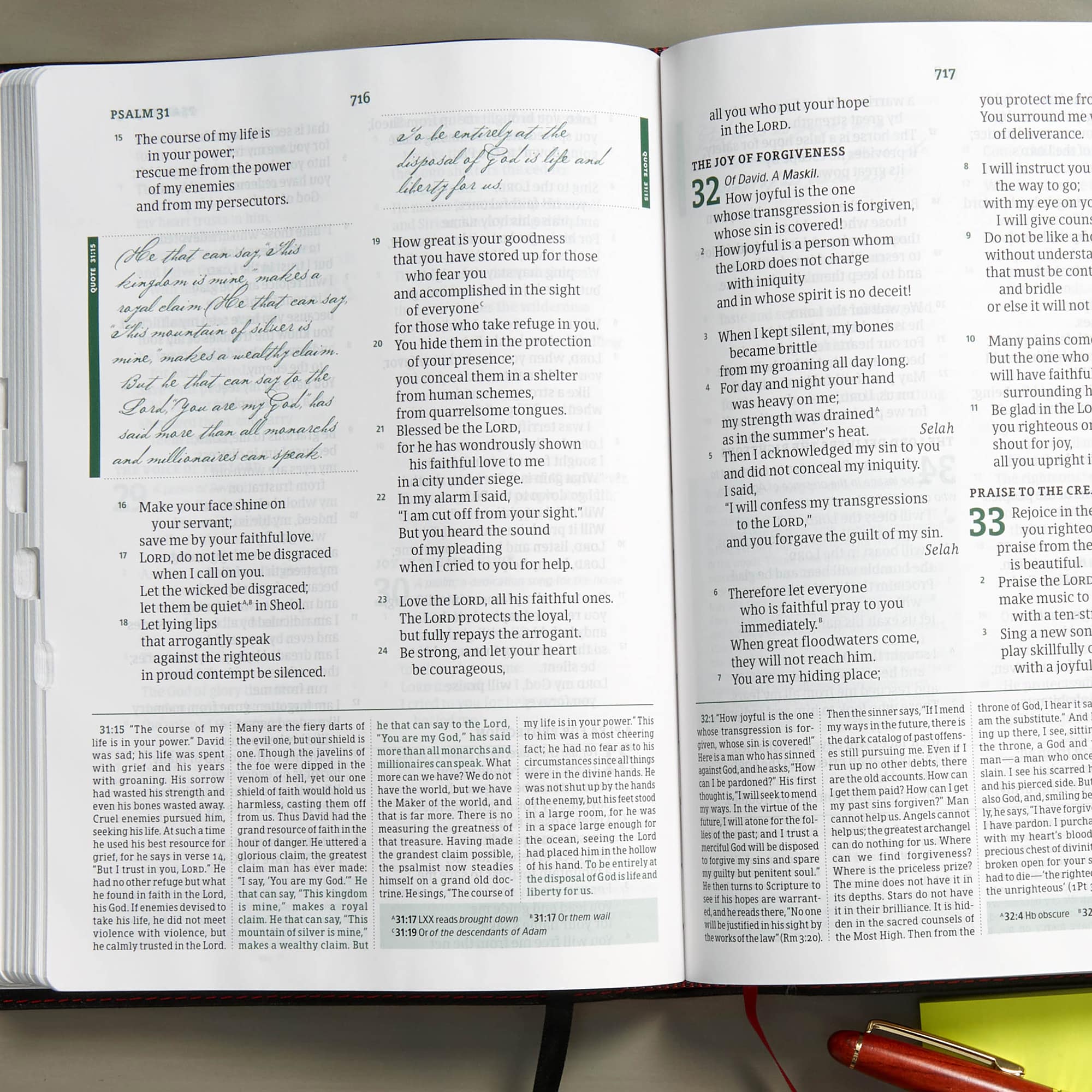 slide 5 of 10 for CSB Spurgeon Study Bible, Black Genuine Leather, Indexed