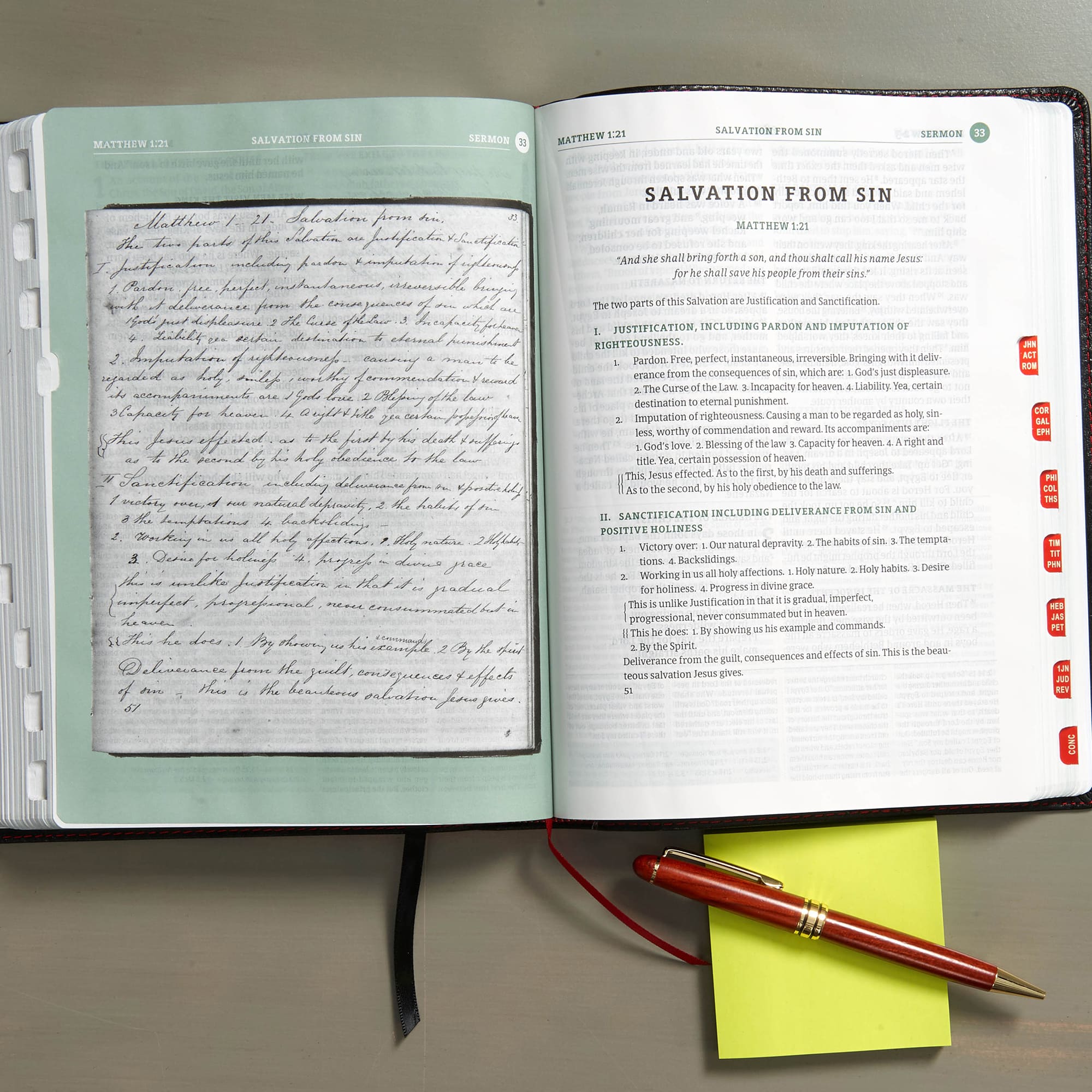 slide 6 of 10 for CSB Spurgeon Study Bible, Black Genuine Leather, Indexed