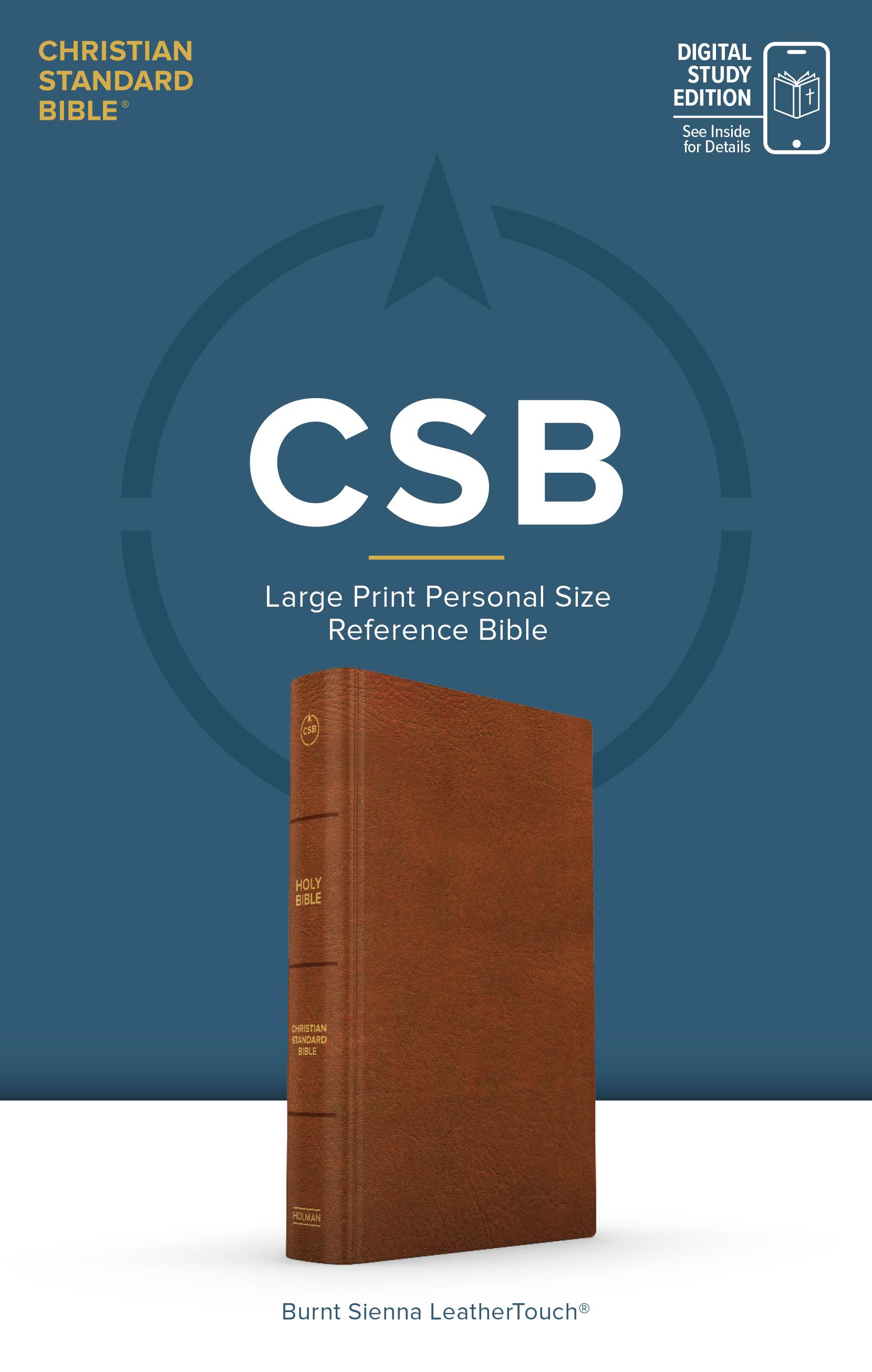 slide 2 of 12 for CSB Large Print Personal Size Reference Bible, Digital Study Edition, Burnt Sienna LeatherTouch
