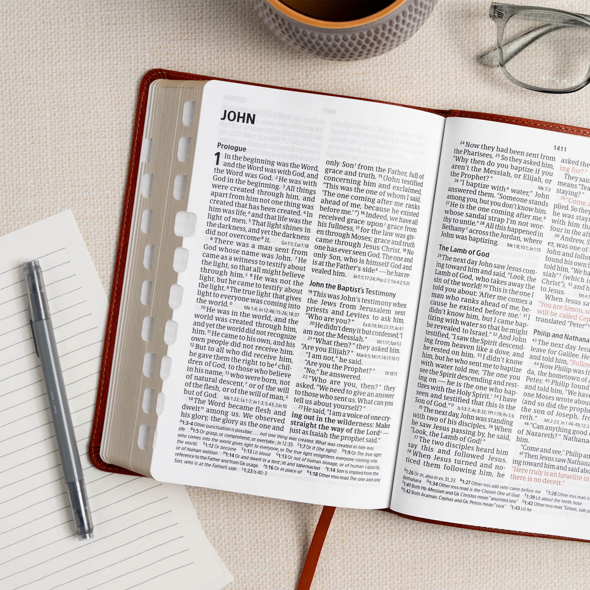 slide 5 of 12 for CSB Large Print Personal Size Reference Bible, Digital Study Edition, Burnt Sienna LeatherTouch, Indexed