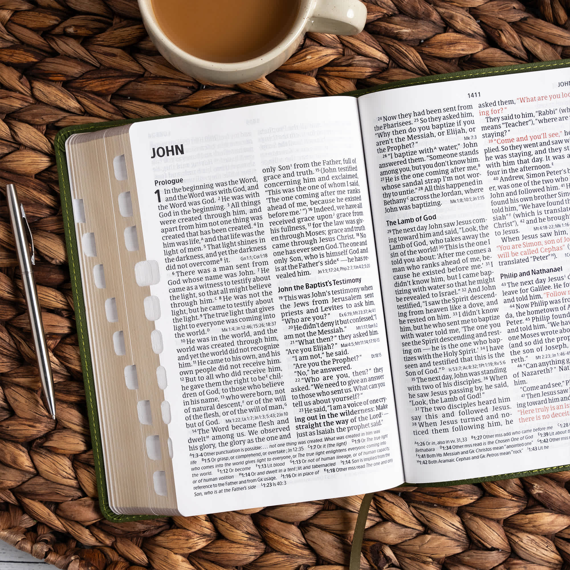 slide 7 of 12 for CSB Large Print Personal Size Reference Bible, Digital Study Edition, Olive LeatherTouch, Indexed