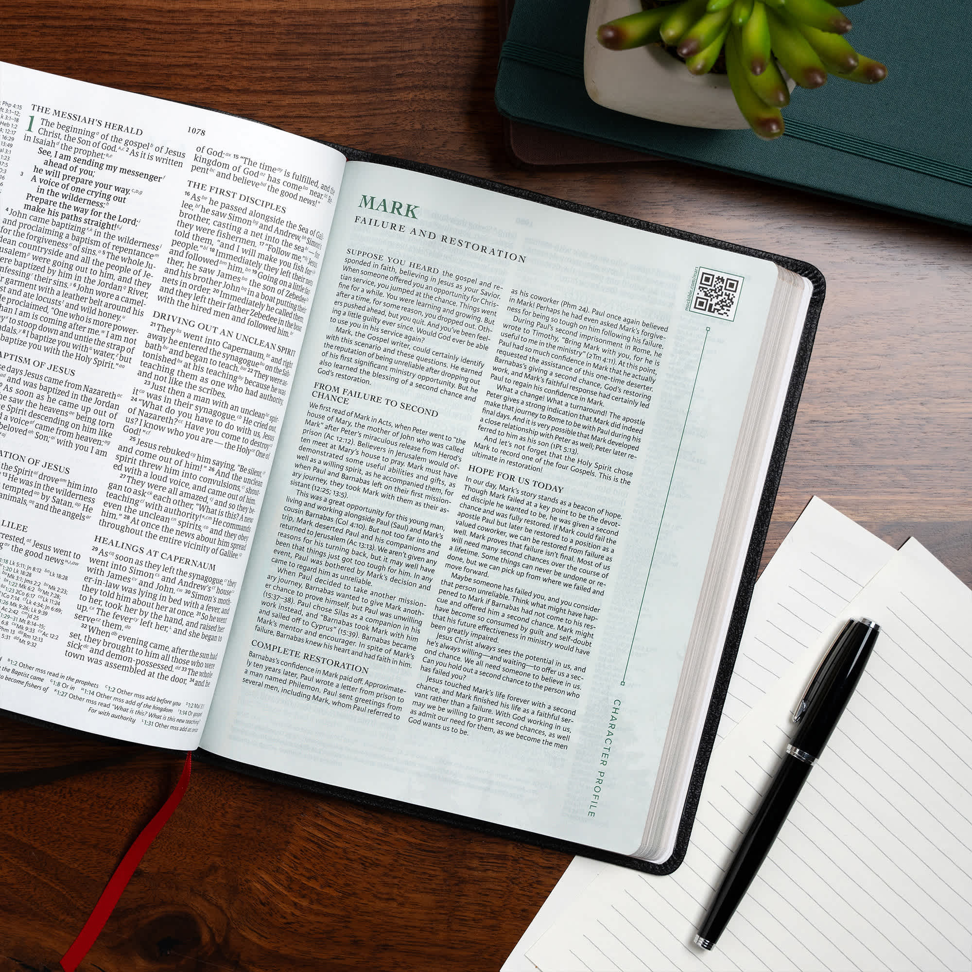 slide 6 of 11 for CSB Men of Character Bible, Revised and Updated, Black Genuine Leather