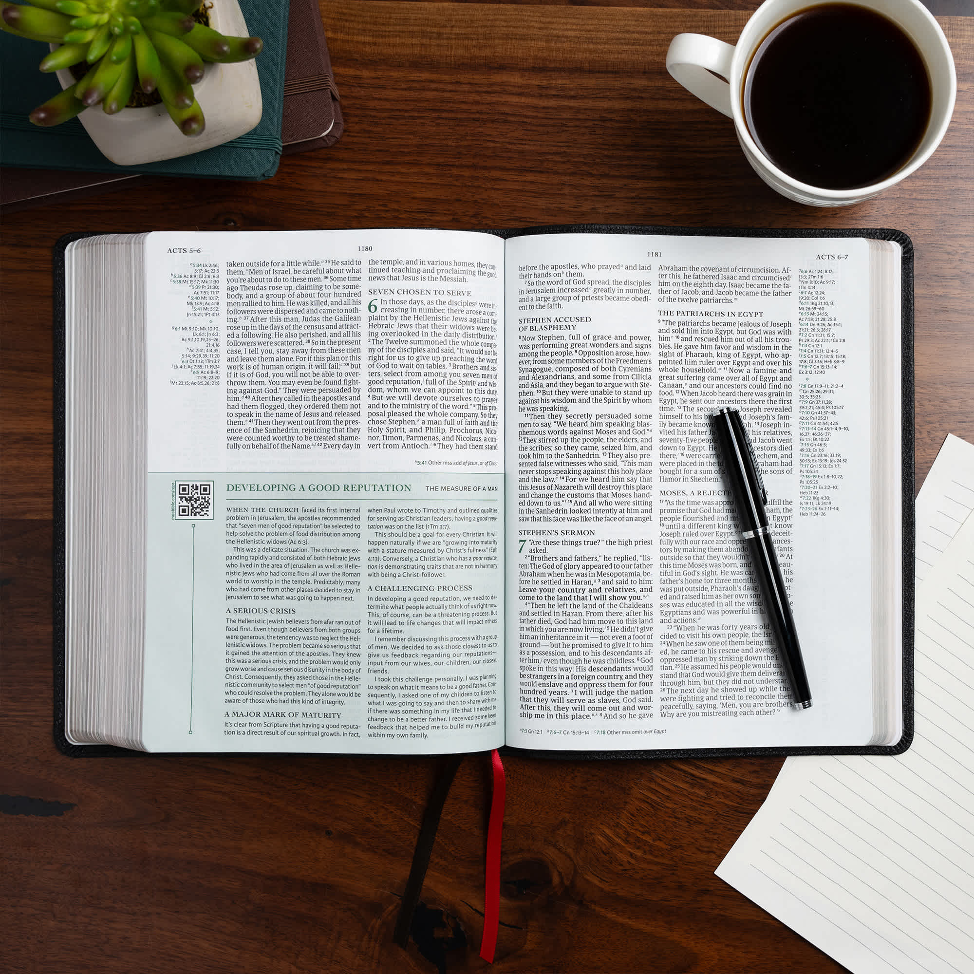 slide 7 of 11 for CSB Men of Character Bible, Revised and Updated, Black Genuine Leather