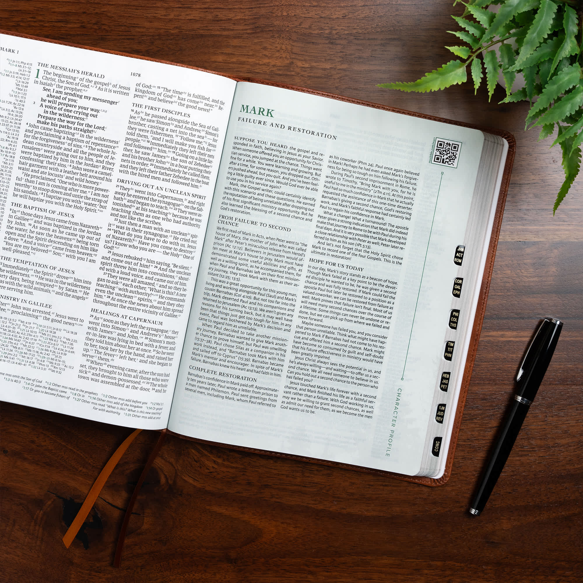 slide 7 of 11 for CSB Men of Character Bible, Revised and Updated, Brown LeatherTouch, Indexed