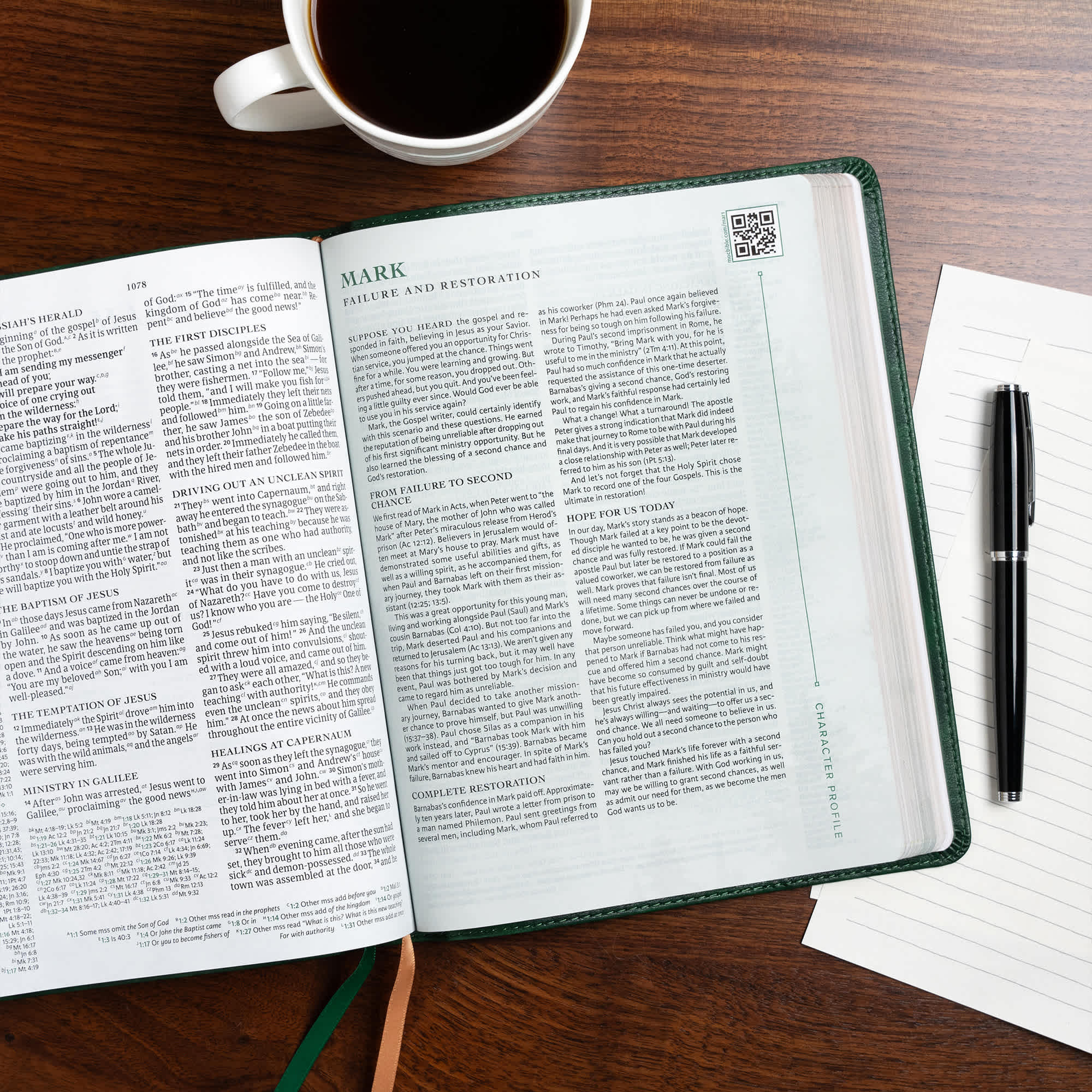 slide 6 of 11 for CSB Men of Character Bible, Revised and Updated, Forest LeatherTouch