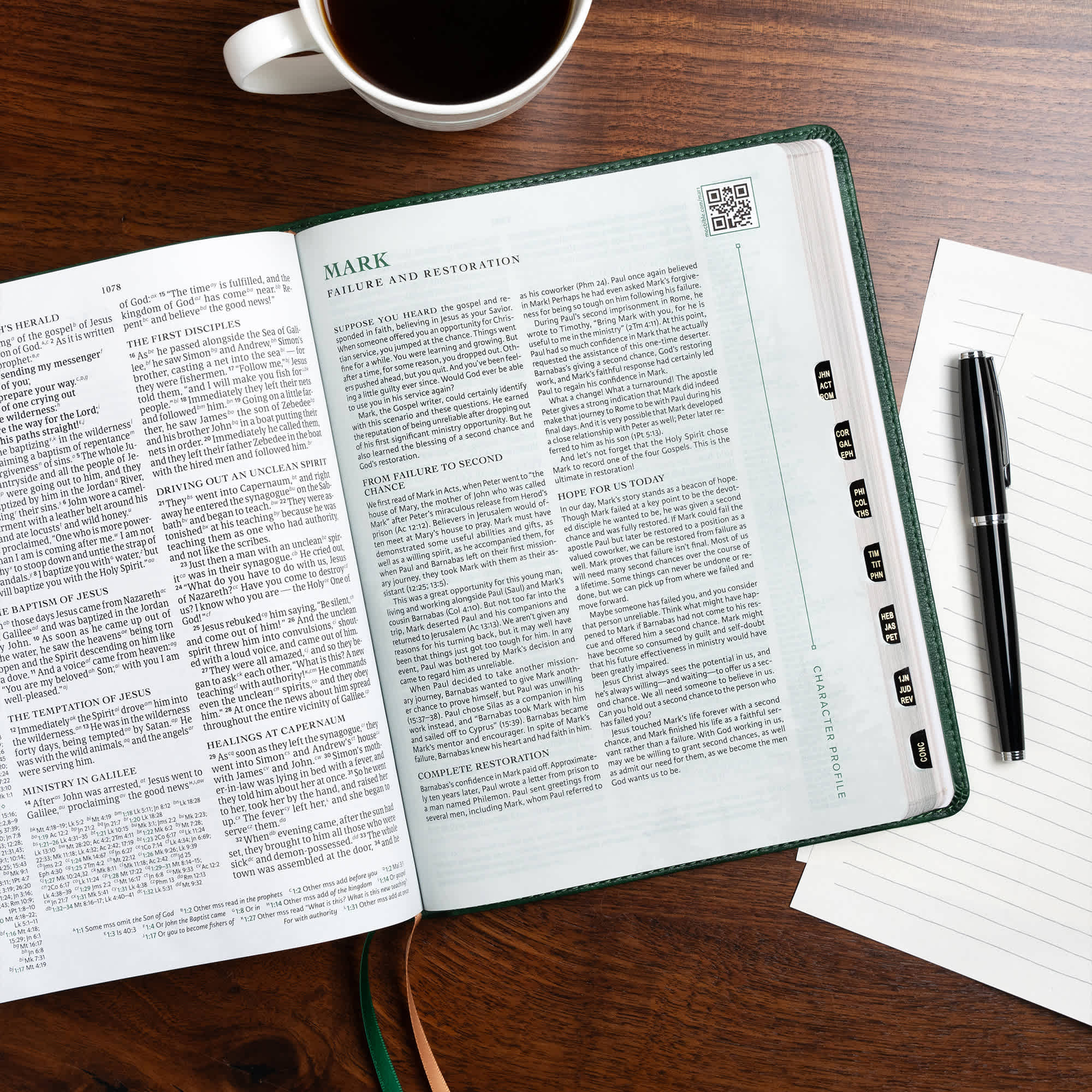 slide 6 of 11 for CSB Men of Character Bible, Revised and Updated, Forest LeatherTouch, Indexed