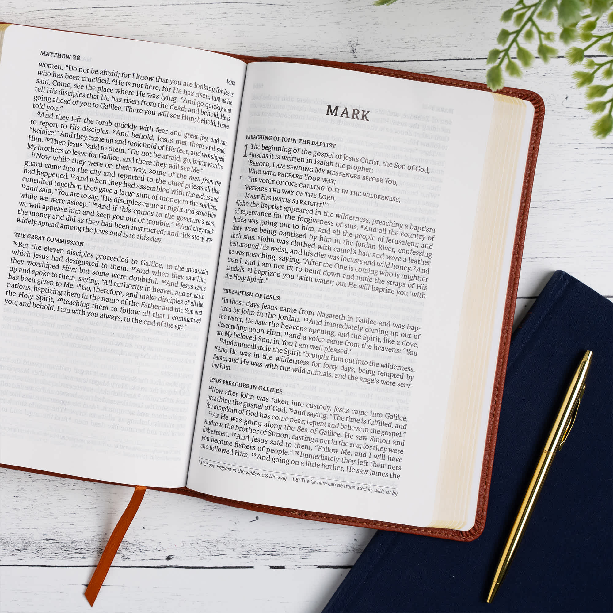 slide 7 of 11 for NASB Single-Column Personal Size Bible, Burnt Sienna LeatherTouch
