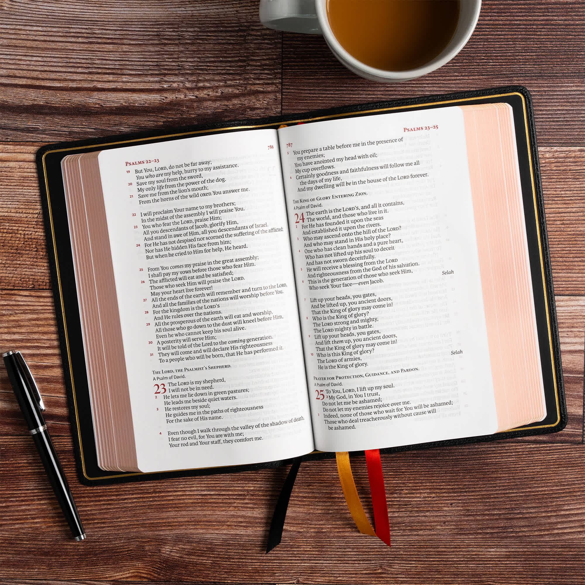 slide 5 of 11 for NASB Single-Column Personal Size Bible, Holman Handcrafted Collection, Black Premium Goatskin