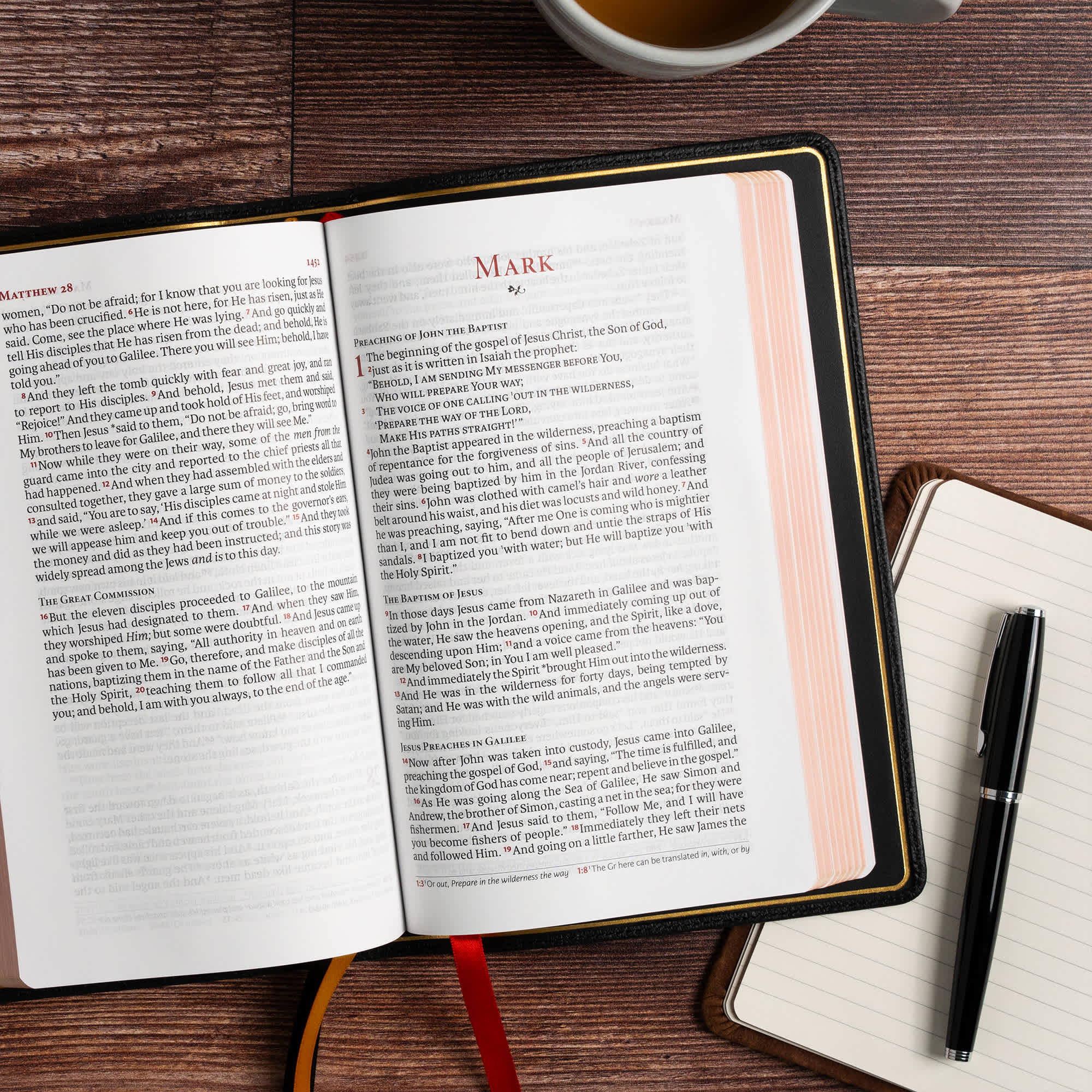 slide 6 of 11 for NASB Single-Column Personal Size Bible, Holman Handcrafted Collection, Black Premium Goatskin