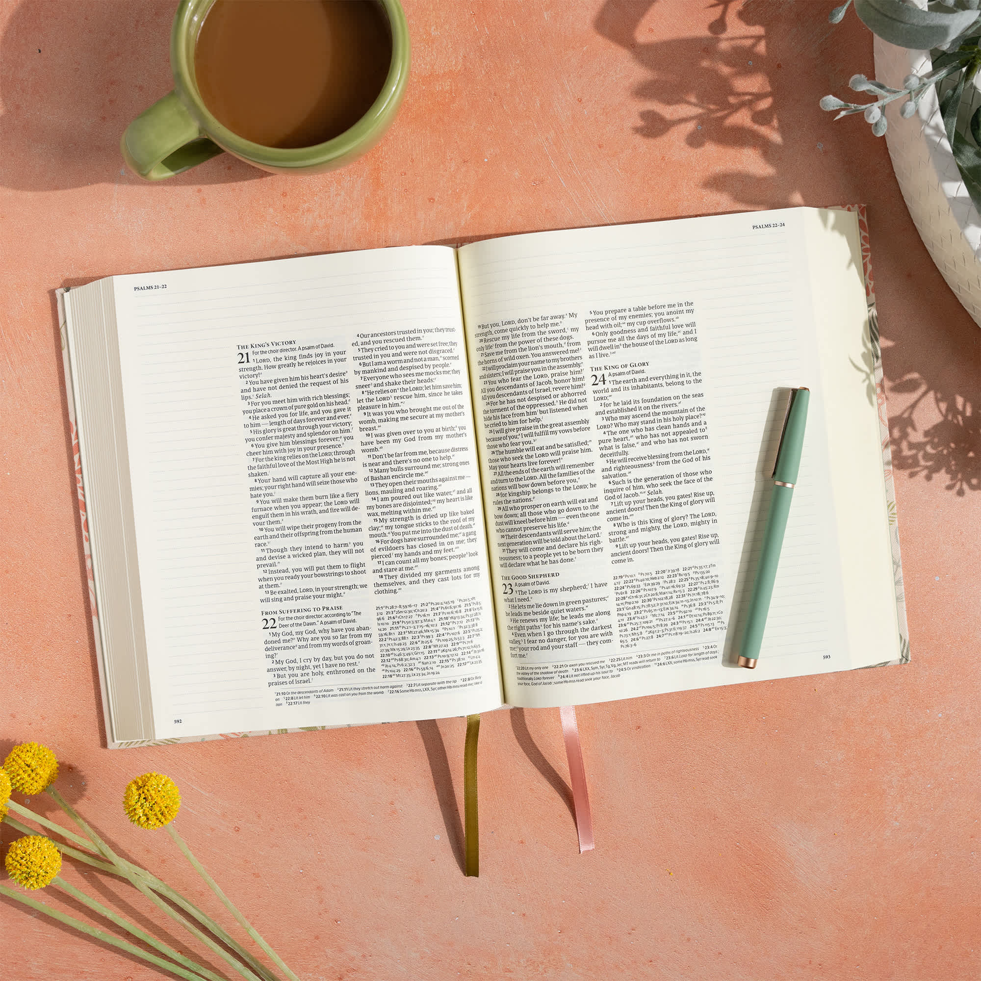 slide 5 of 11 for CSB Notetaking Bible, Expanded Reference Edition, Floral Cloth Over Board