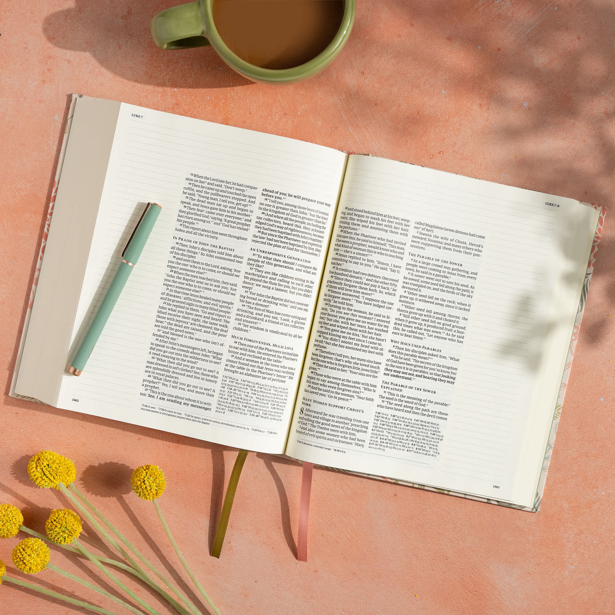 slide 6 of 11 for CSB Notetaking Bible, Expanded Reference Edition, Floral Cloth Over Board
